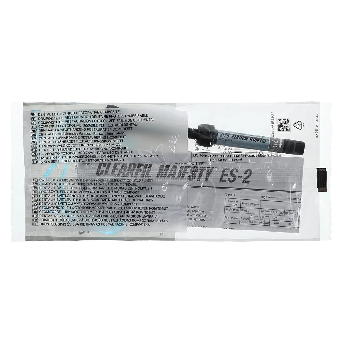 Clearfil Majesty ES-2 Premium Universal Nanohybrid Composite, Syringe Refill, A2D Dentin Shade, 3.6 g (2.0 mL), 1/Pk, 3058KA thumbnail 2