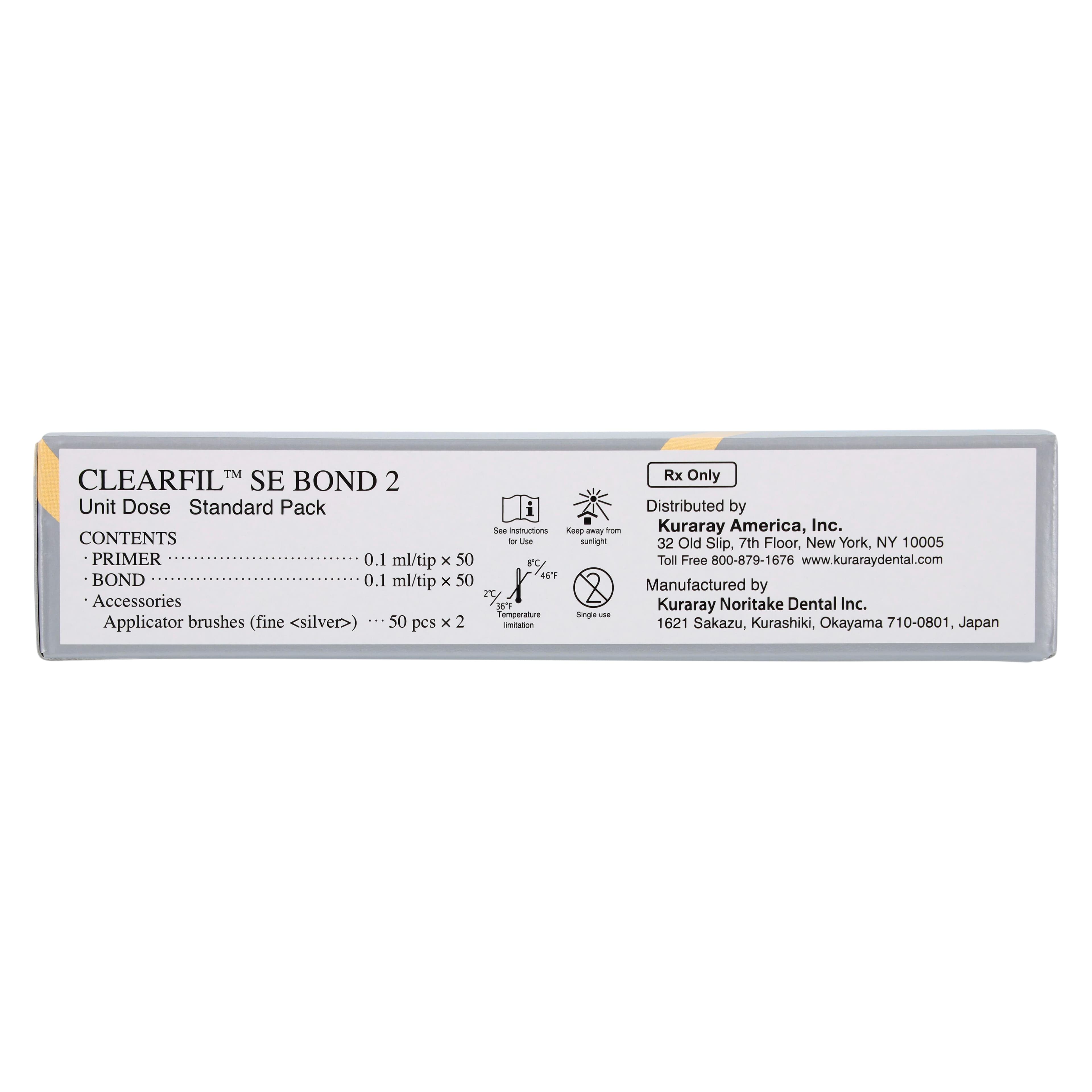 Clearfil SE Bond 2 Unit Dose Standard Pack, Self-Etch Light-Cure Bonding Agent, 50 x 0.1 ml Primer, 50 x 0.1 ml Bond, 100 Applicator Brushes, 3286KA thumbnail 5