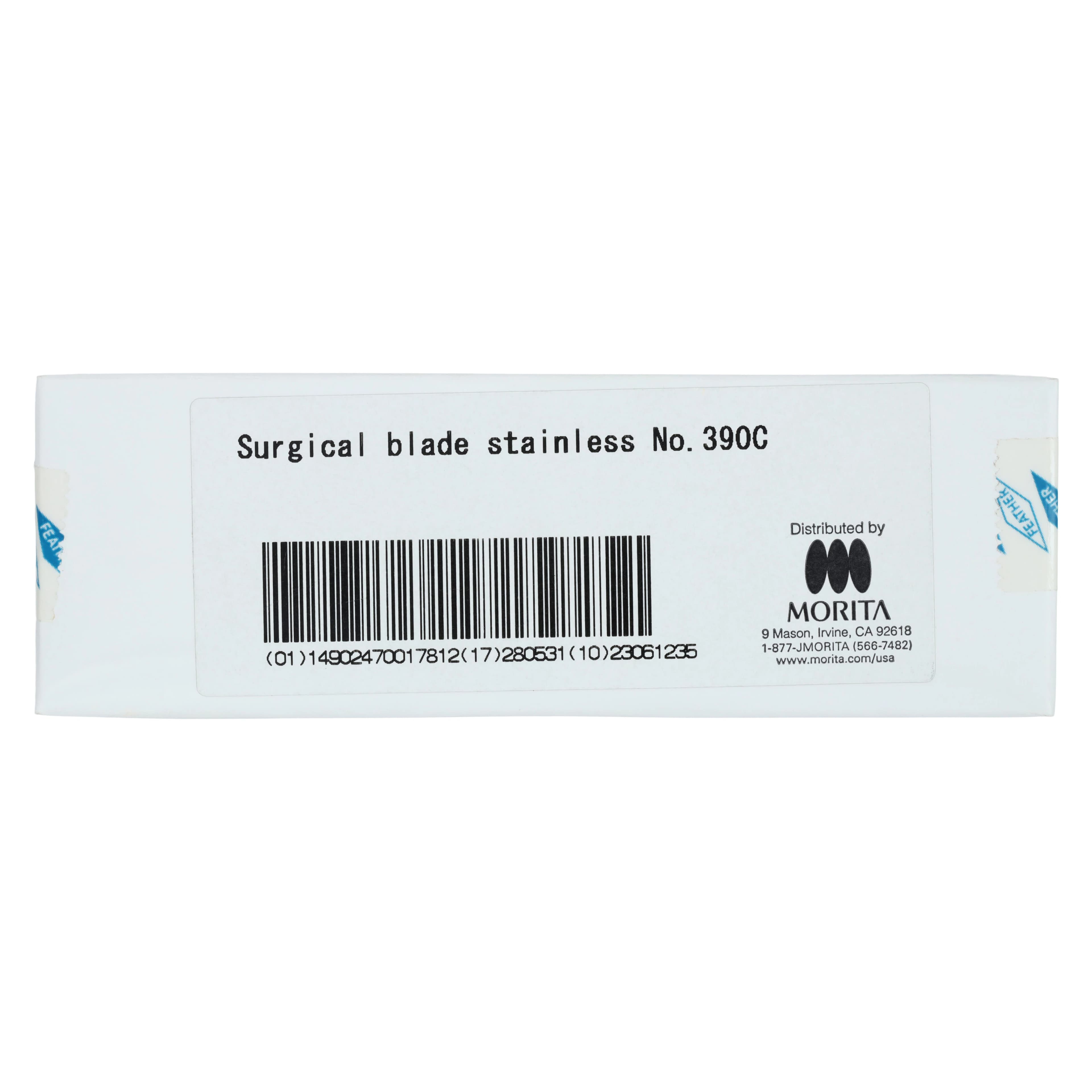 J. Morita Feather Microsurgical Blade #390C, Stainless Steel, Double-Edged, Curved, 10/Box, 27-07971007 thumbnail 2