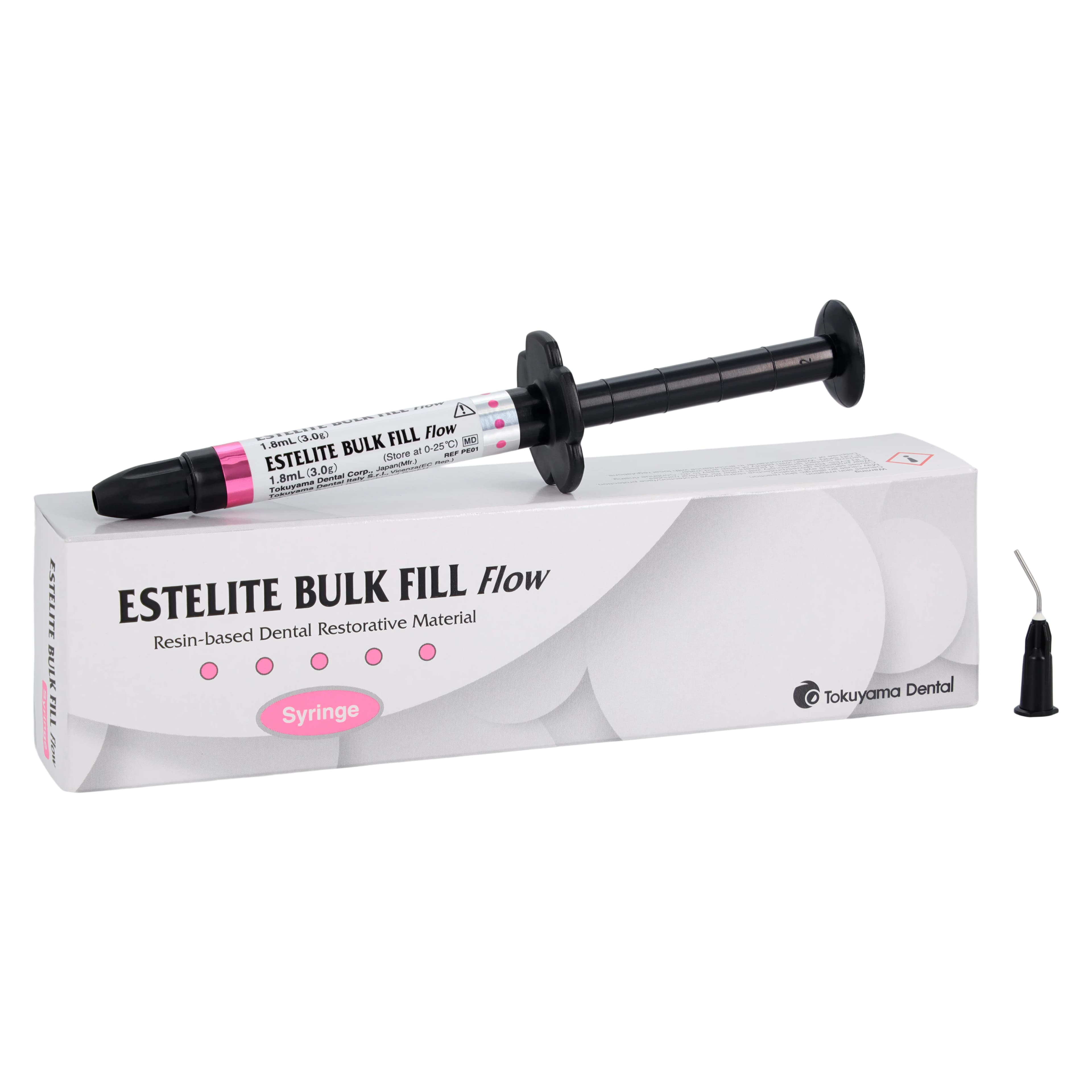 Estelite Bulk Fill Flow Syringe Refill, A3, 3.0g, 10 Dispensing Tips & Shade Card, 12719 - Estelite Flow Bulk Fill A3 3.0g Syringe + Tip - Image 1
