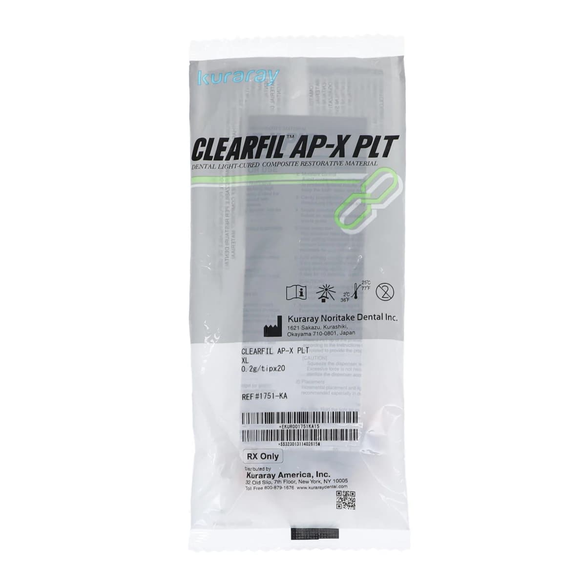 Clearfil AP-X Microhybrid Composite PLT Refill, XL Shade, 0.20 g Tips, 20/Pack, 1751KA - Clearfil AP-X Composite PLT - Image 1