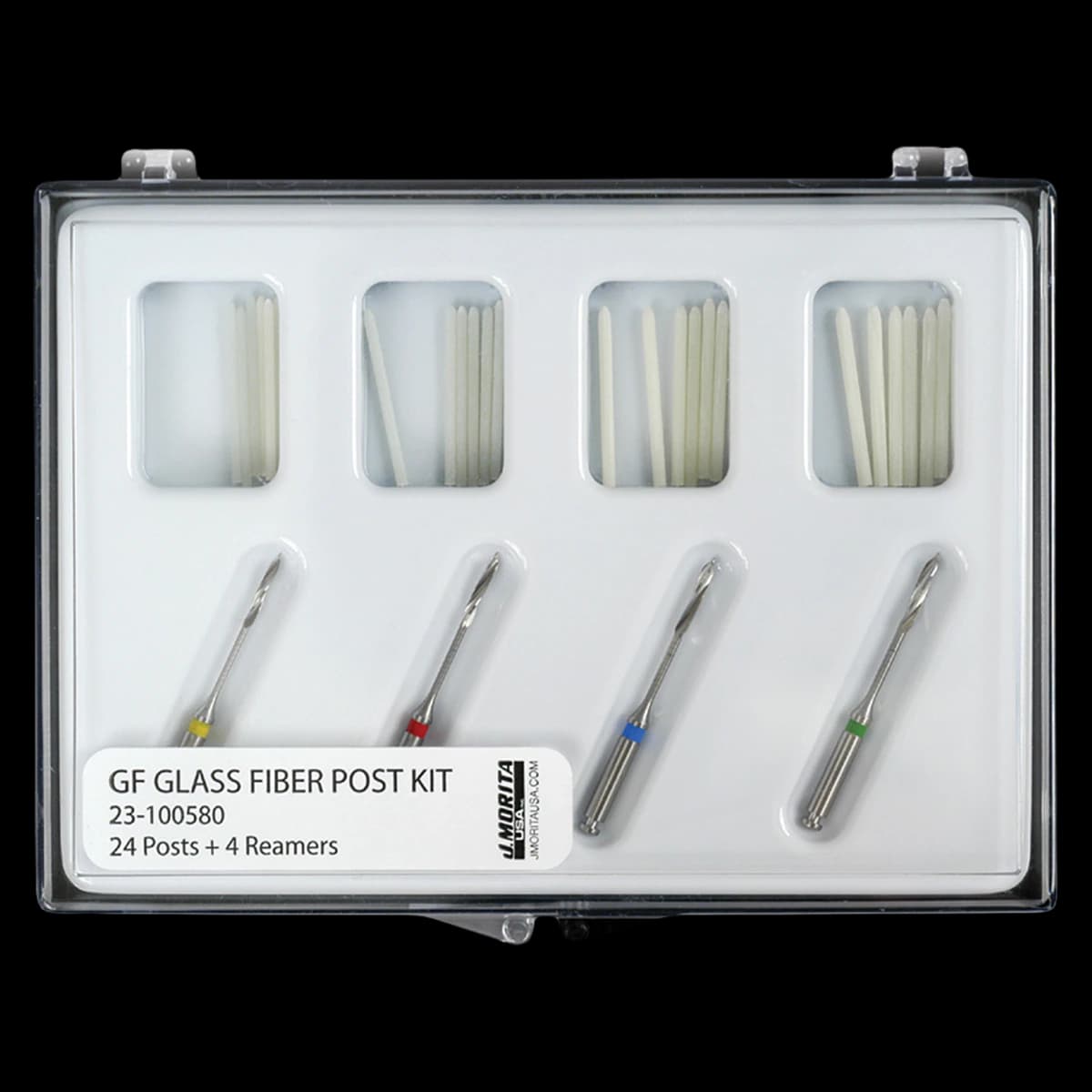 J. Morita GF Glass Fiber Post Refill, Size L2 (Ø1.25), 6/Pk, 23-100582 - GF Glass Fiber Post Glass Fiber Post, Size L2 (01.25), 6/Pk - Image 1
