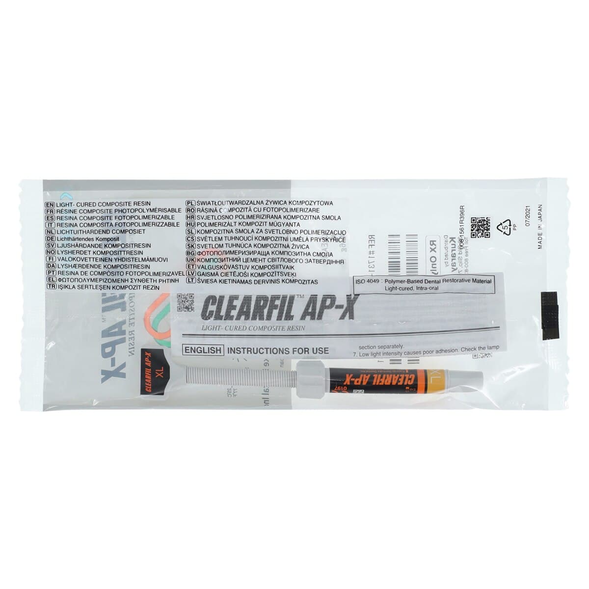 Clearfil AP-X Light-Cure Microhybrid Composite, Syringe Refill, Universal Viscosity, XL, 2 ml (4.6 g), 1/Pk, 1731KA thumbnail 2
