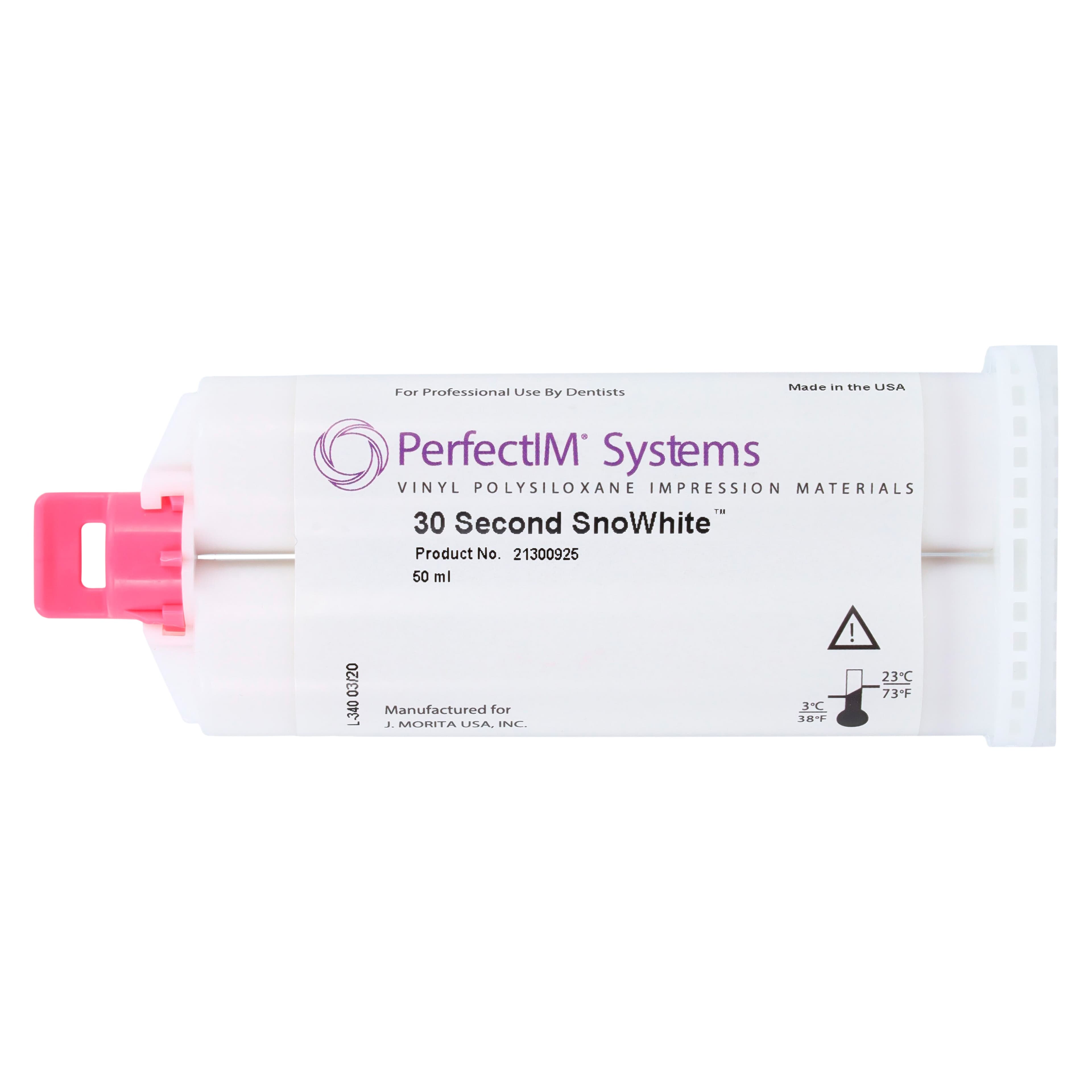SnoWhite 30 Sec Impression Mat, PerfectIM Vinylpolysiloxane, 50 mL Refill thumbnail 2