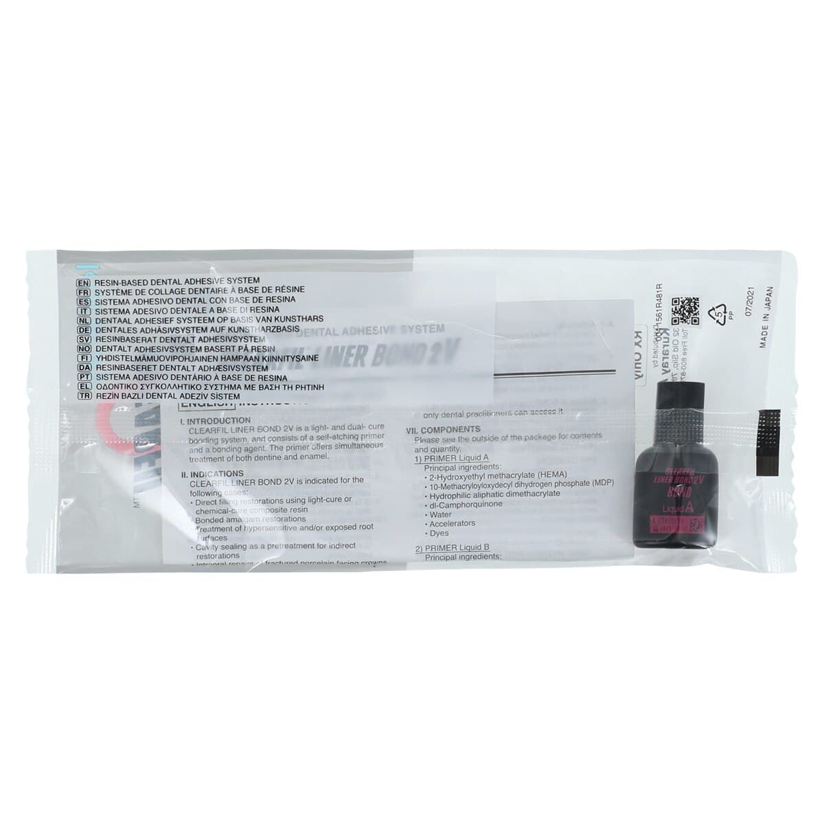 Clearfil Liner Bond 2V Bond A, Dual-Cure Self-Etch Adhesive, 5 ml Bottle, 1930KA thumbnail 2