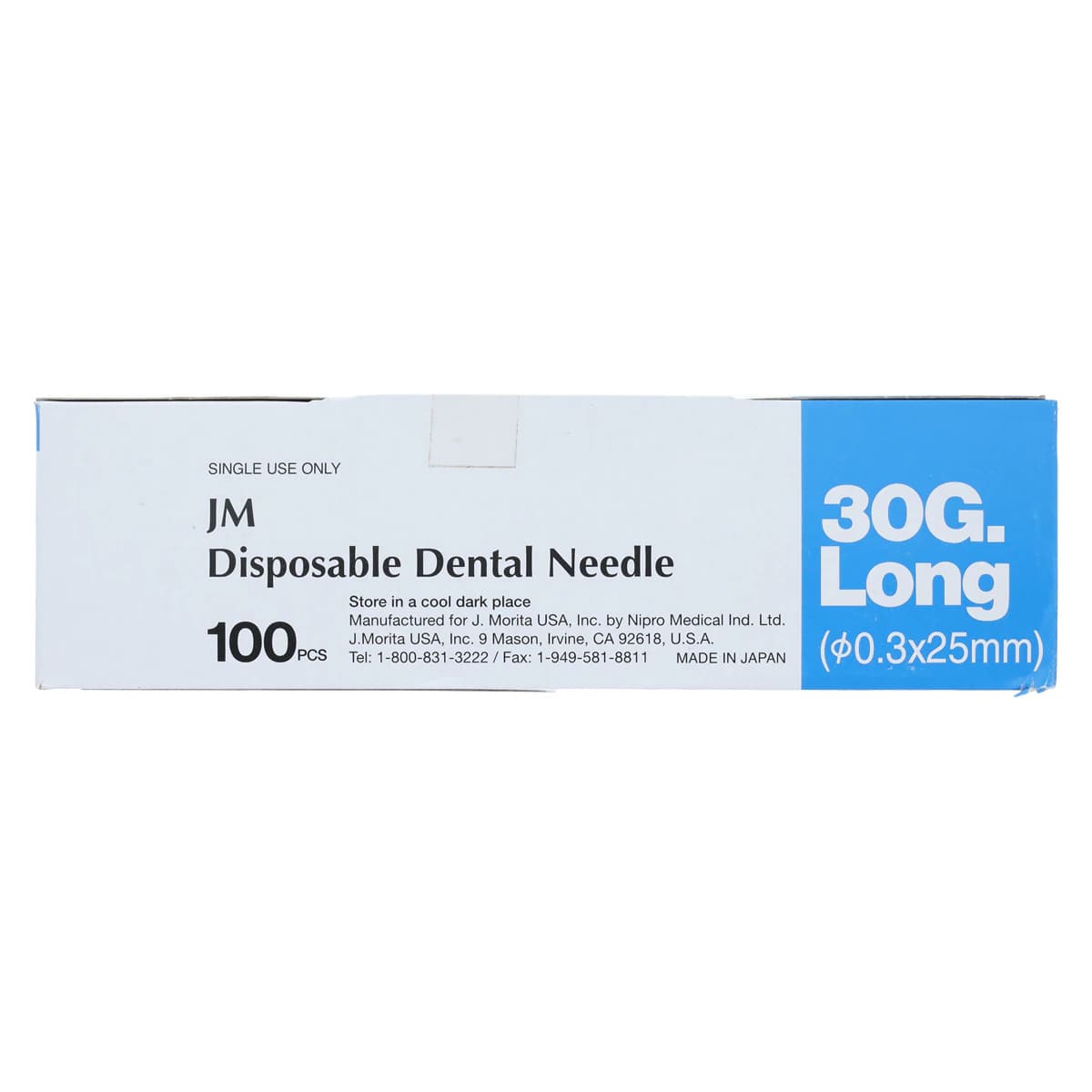J. Morita Disposable Dental Needle, Plastic Hub, 30 Gauge Long (25mm), Blue, 100/Box, 20-30GL thumbnail 6