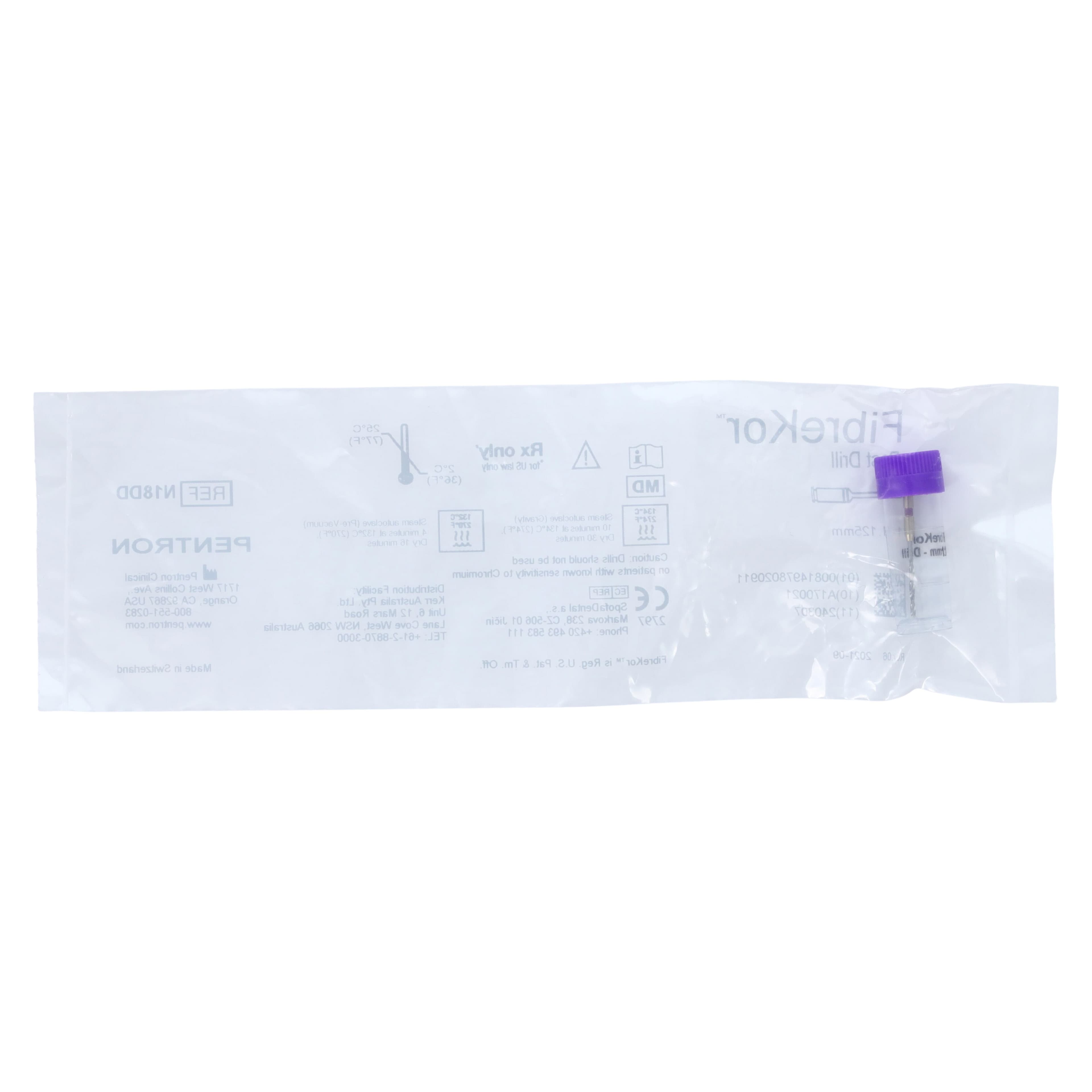 FibreKor Parallel & Serrated Drill Refill, 1.125 mm, Purple, N18DD, 1/Pk thumbnail 2