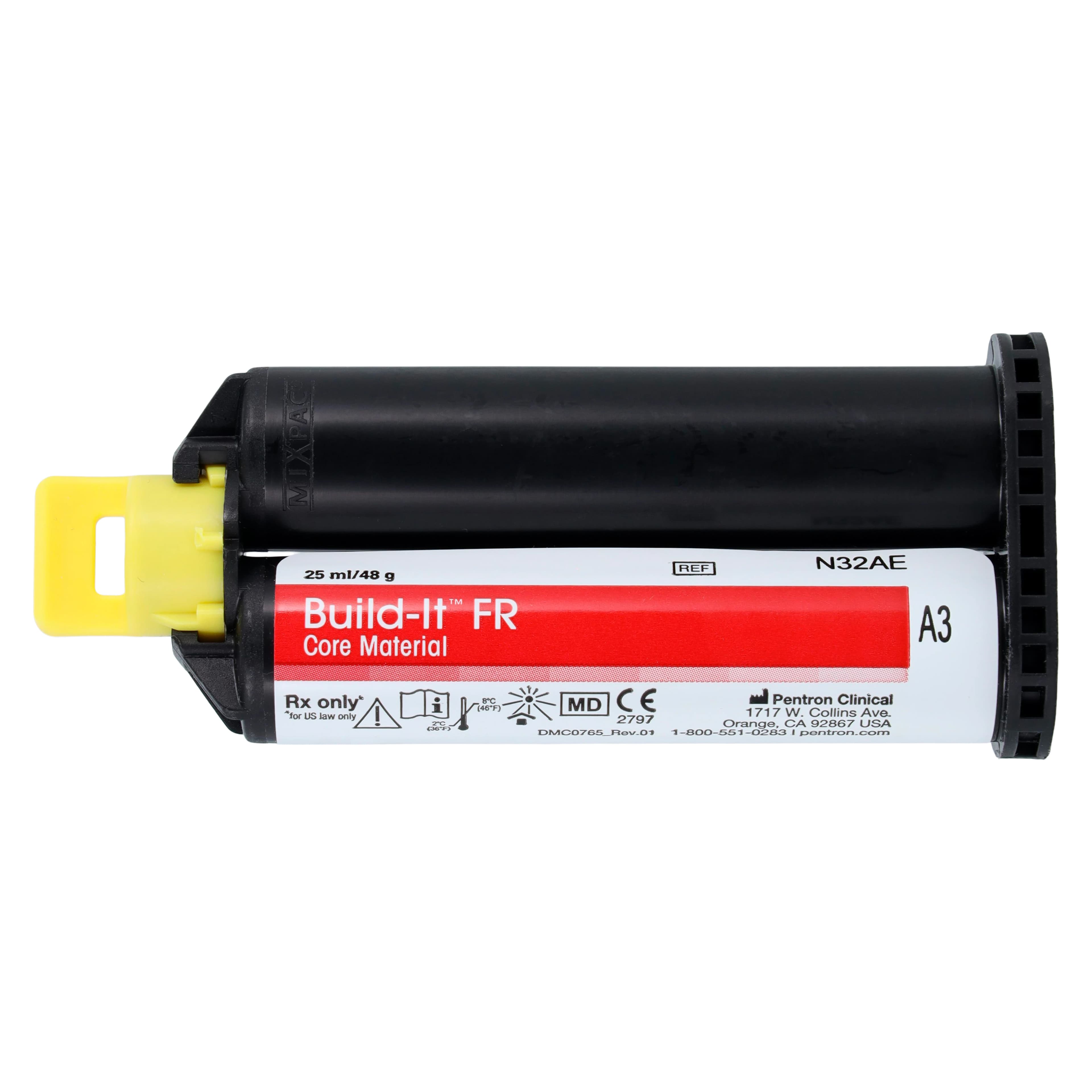 Build-It FR Fiber Reinforced Core Material, Dual-Cure, Cartridge Refill, Shade A3, 25 ml, N32AE thumbnail 2