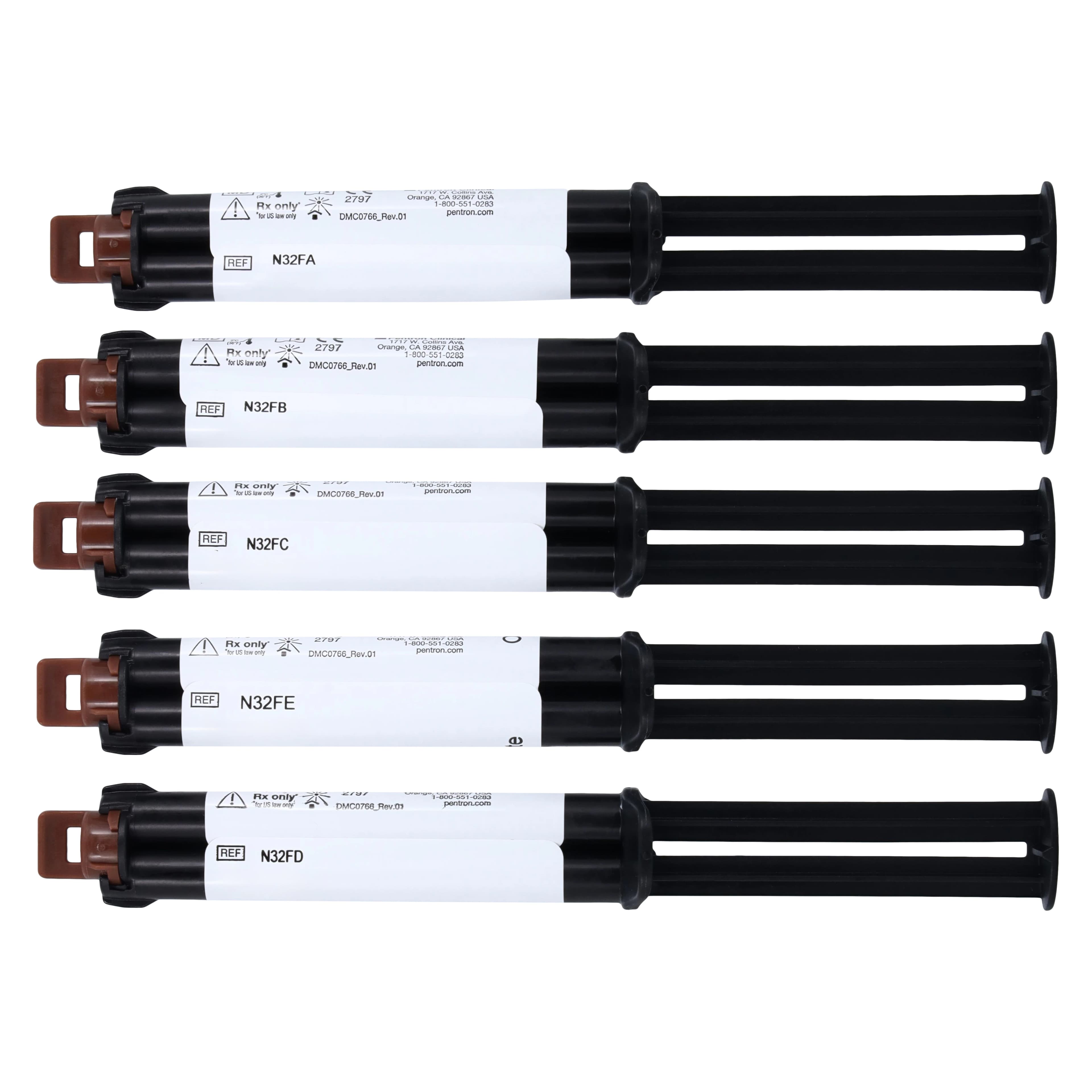 Build-It FR Fiber Reinforced Core Material Mini-Mix Syringe Kit, 5 x 4mL Syringes (Shades A2, A3, Blue, Gold, Opaceous White), N32F thumbnail 5