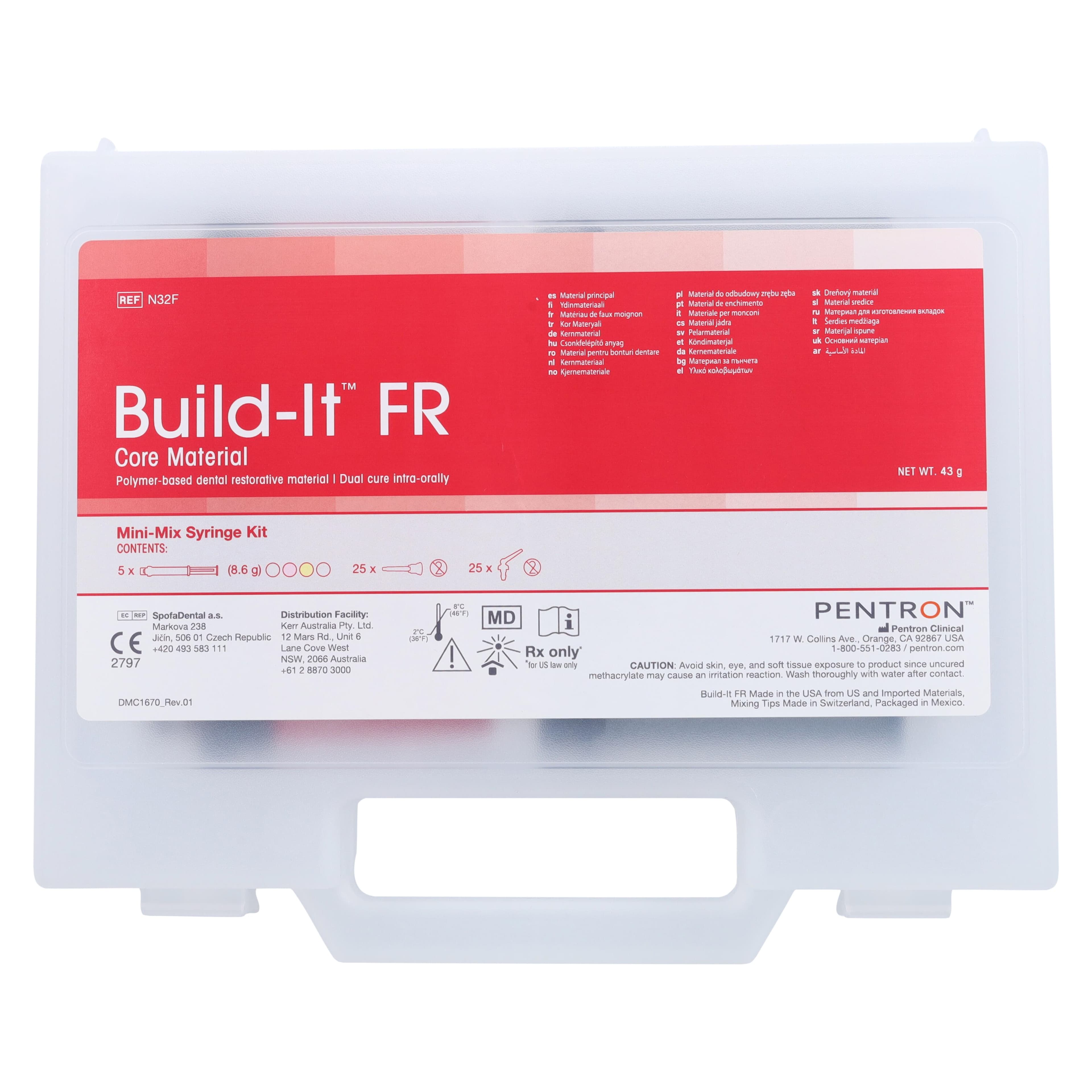 Build-It FR Fiber Reinforced Core Material Mini-Mix Syringe Kit, 5 x 4mL Syringes (Shades A2, A3, Blue, Gold, Opaceous White), N32F thumbnail 11