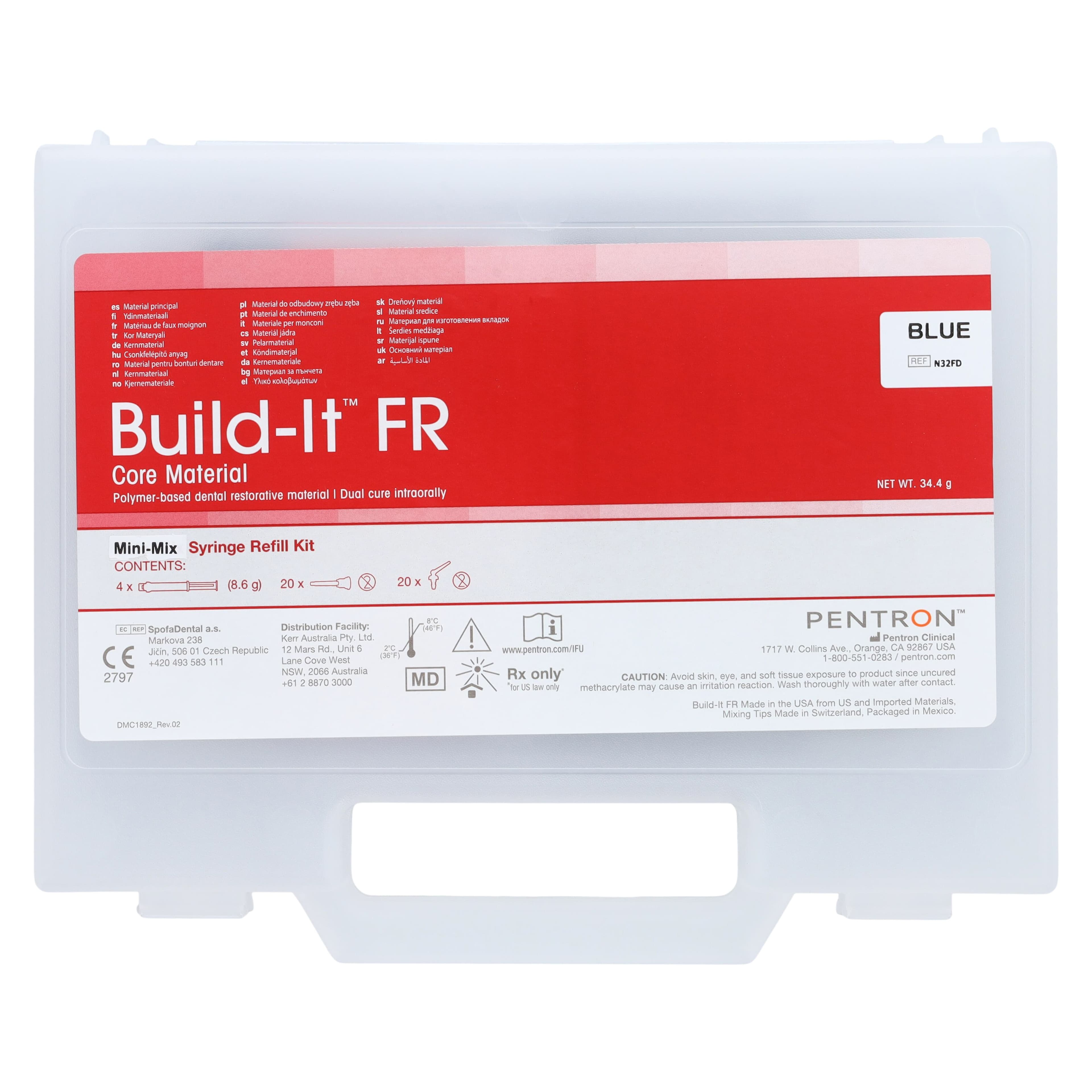 Build-It FR Fiber Reinforced Core Material, Mini-Mix Syringe Refill, Blue, 4 x 4 ml Syringes, N32FD thumbnail 9