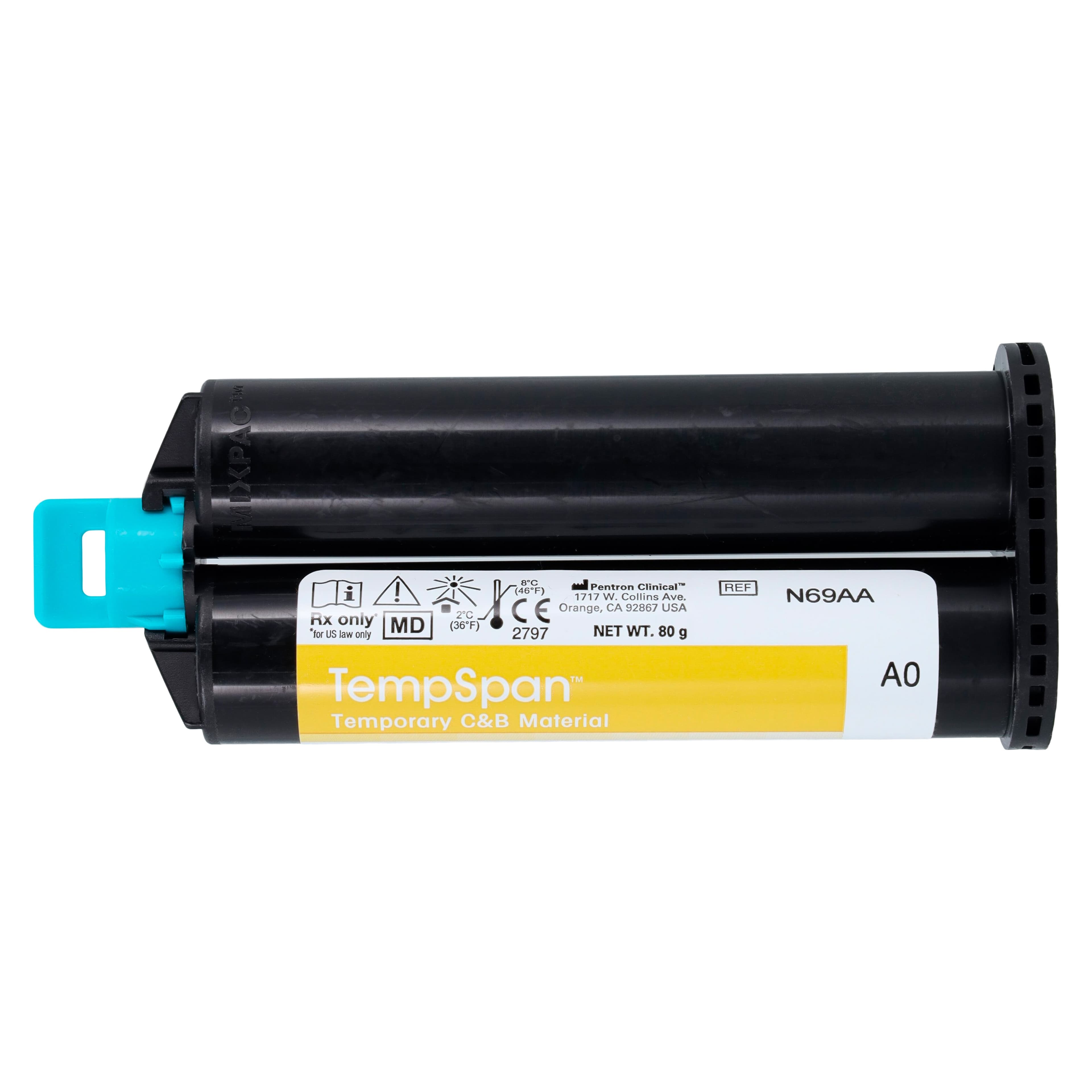 TempSpan Dual Cure Temporary Crown & Bridge Material, Cartridge Refill, Shade A0, 50 ml, 1/Pk, N69AA thumbnail 3