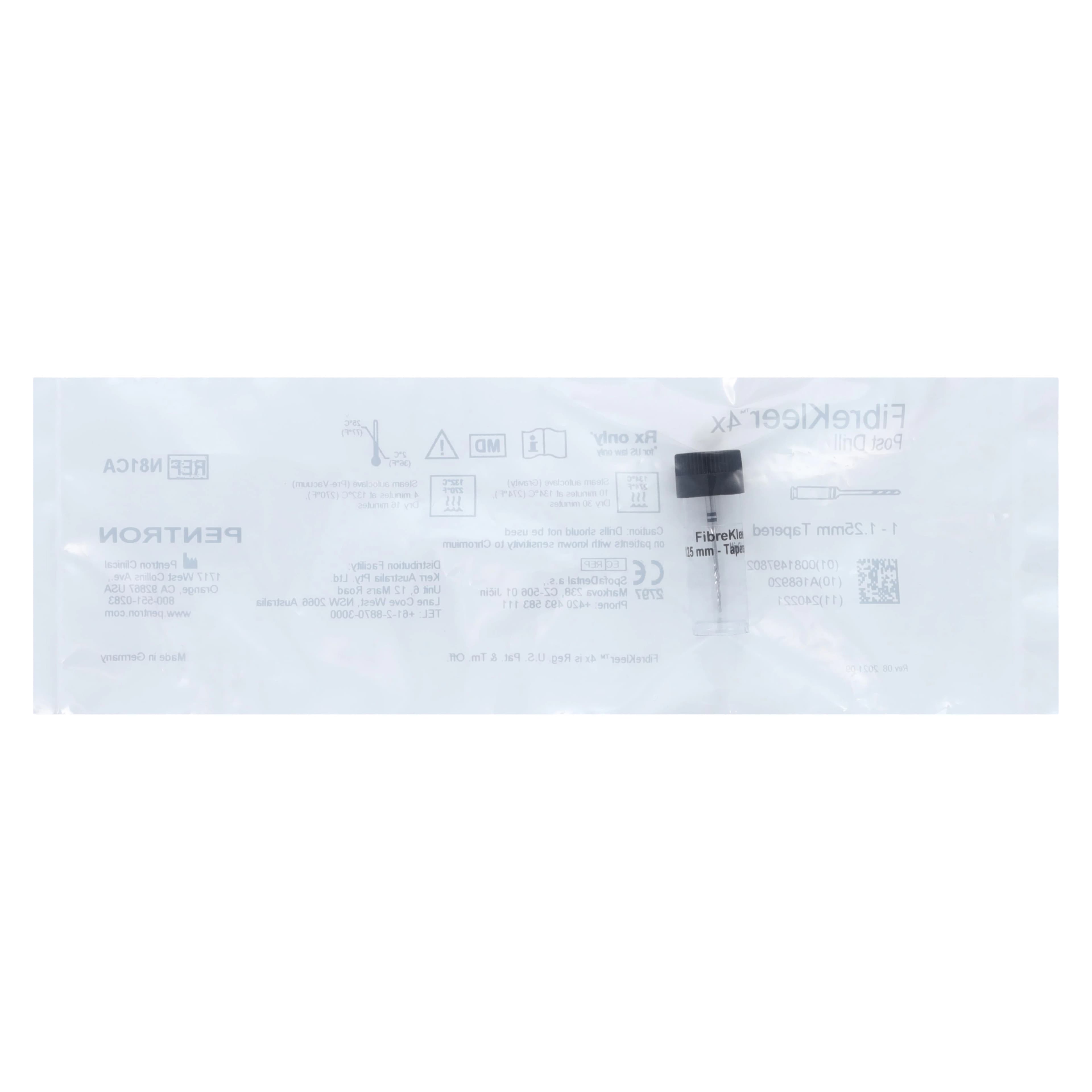 FibreKleer 4X Tapered Post Drill Refill, 1.25 mm, Black, N81CA, 1/Pk thumbnail 2