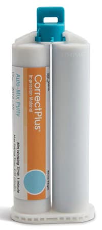 Correct Plus VPS Impression Material, Auto-Mix Putty, Regular Set, Unflavored, 50 ml Cartridges, 4/Pkg, Q34HA - Correct Plus VPS Impression Material - Image 1