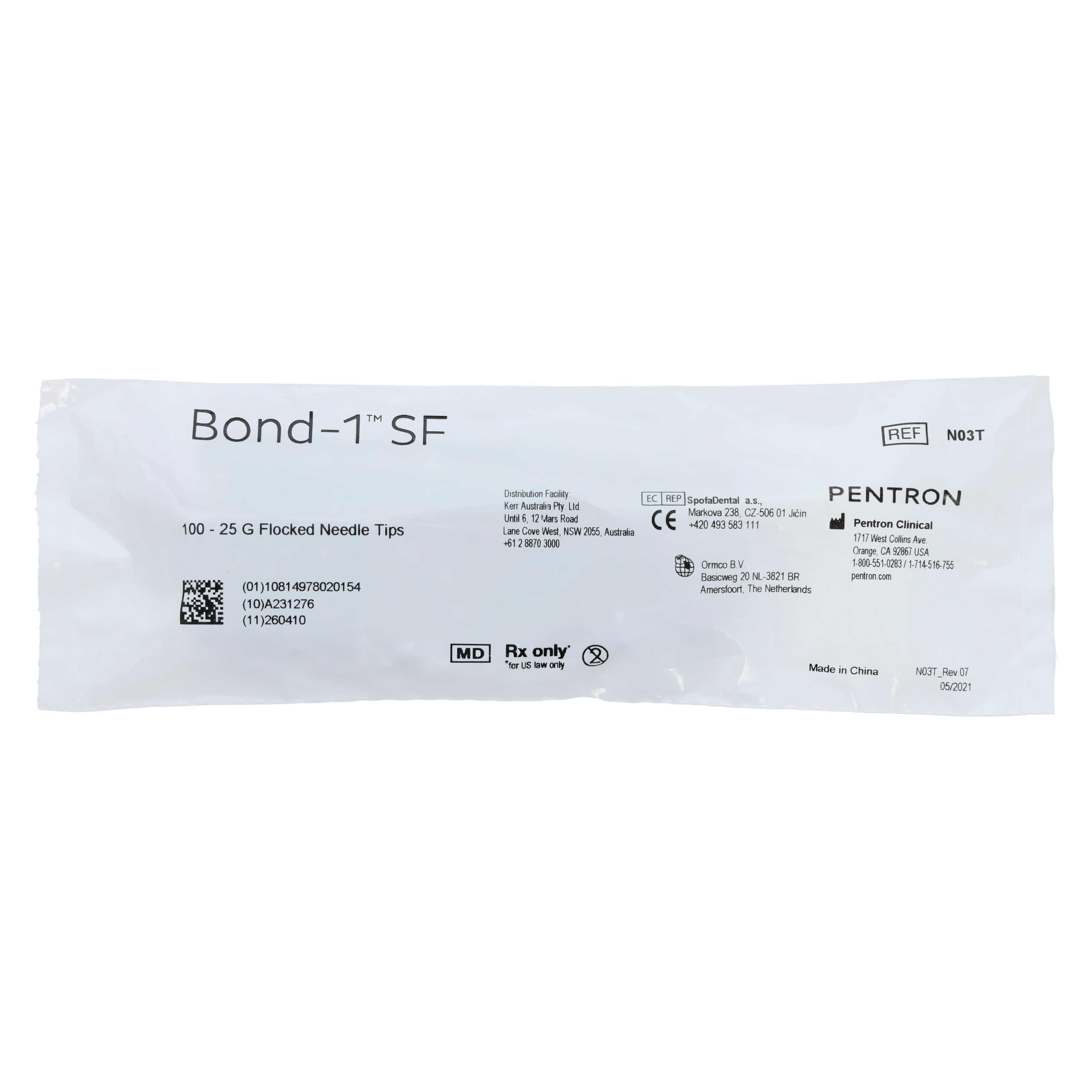 Bond-1 SF Flocked Needle Tips, 25 Gauge, Bent, White, 100/Pk, N03T thumbnail 2