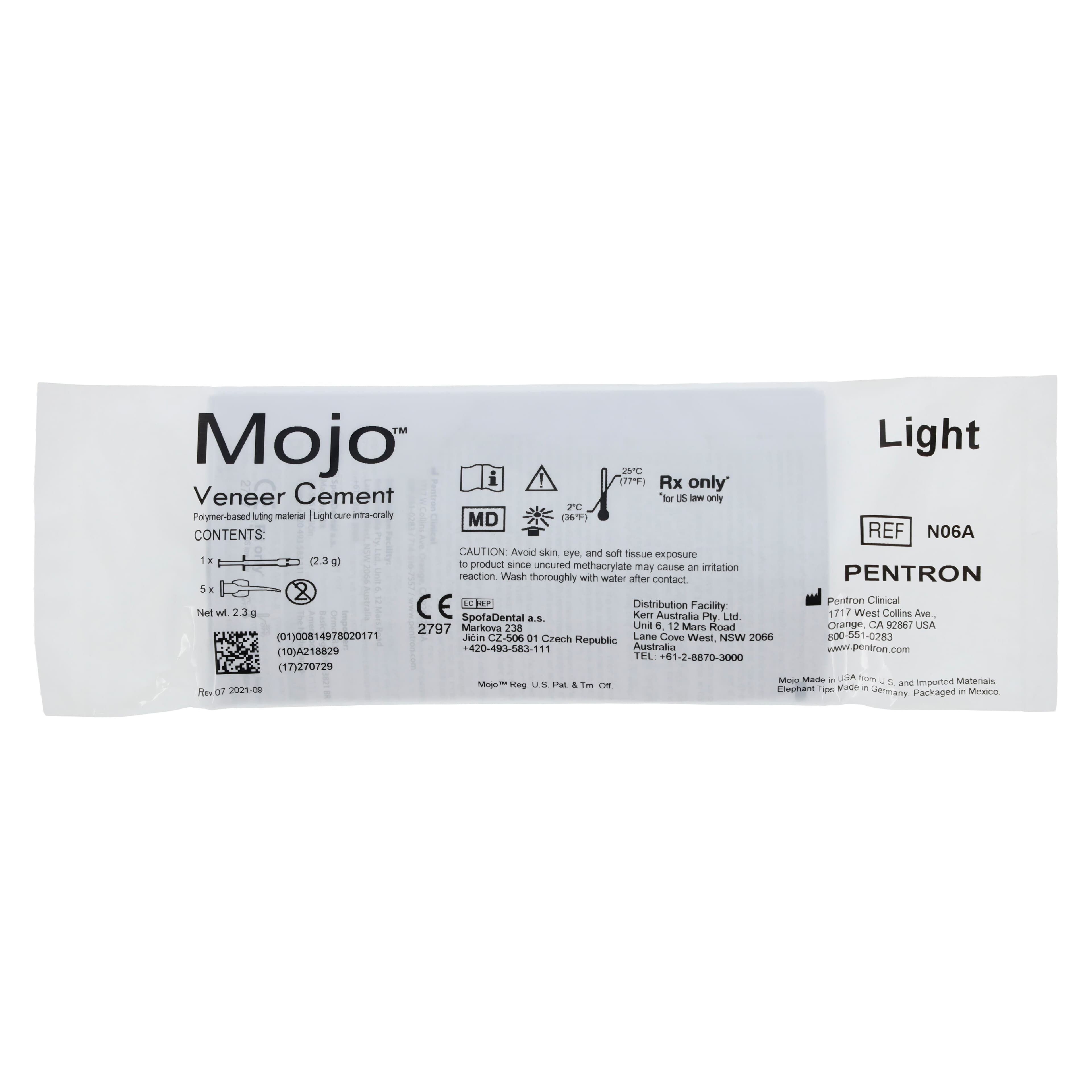 Mojo Veneer Cement, Light Shade, 2.3 g Syringe Refill with Tips, N06A thumbnail 6