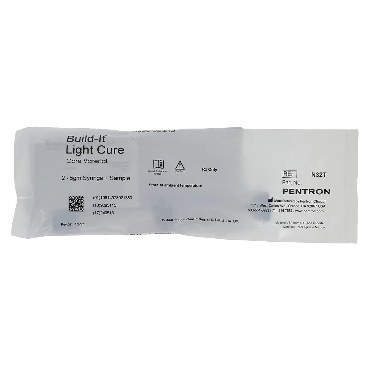 Build-It LC Translucent Core Buildup - 2-Pack Syringe Kit, 5gm, Kerr - Build-It&trade; LC Translucent Core Buildup - 2-Pack Syringe Kit - Image 1