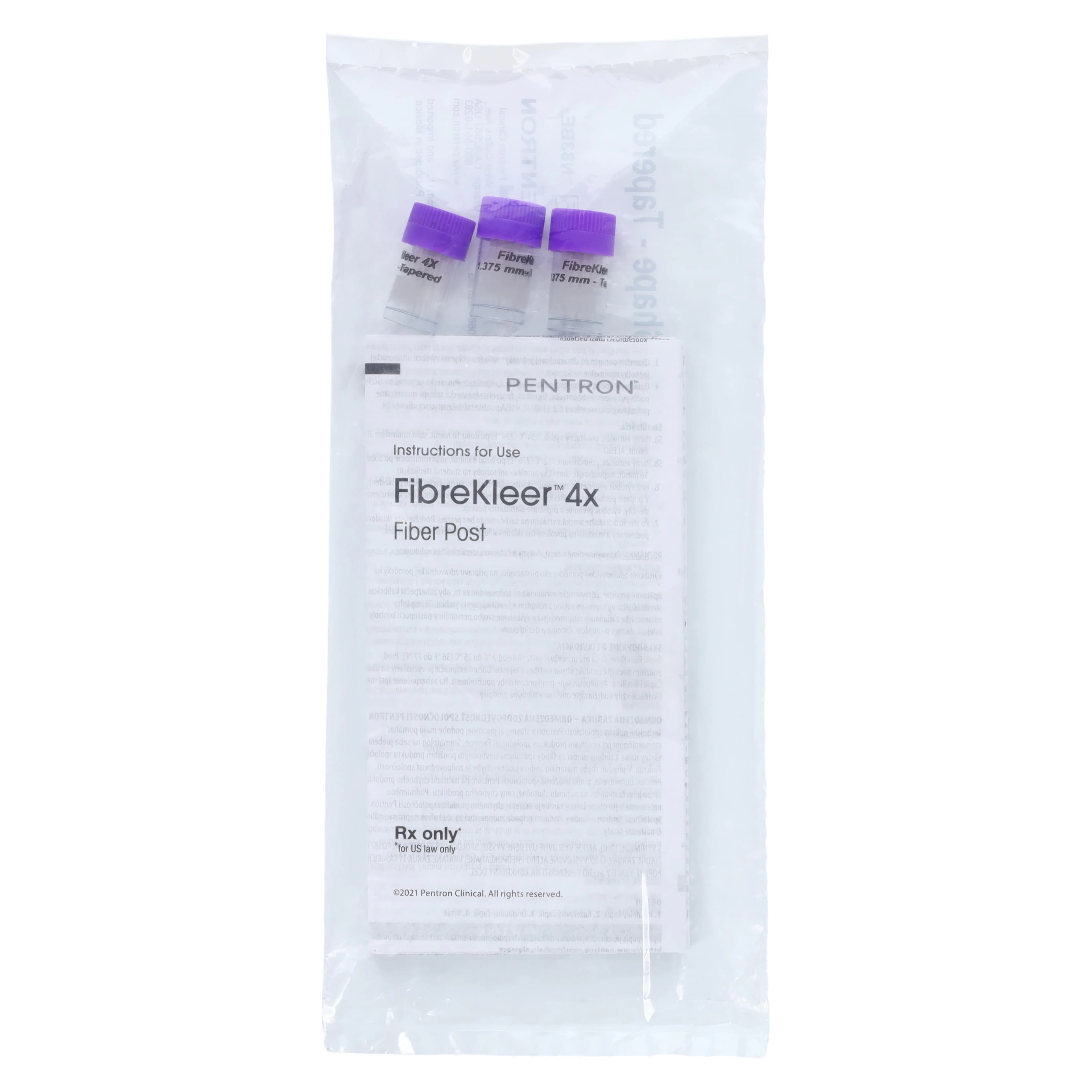 FibreKleer 4X Tapered Fiber Post, 1.375 mm, Purple, 30/Pkg, N83BE thumbnail 2