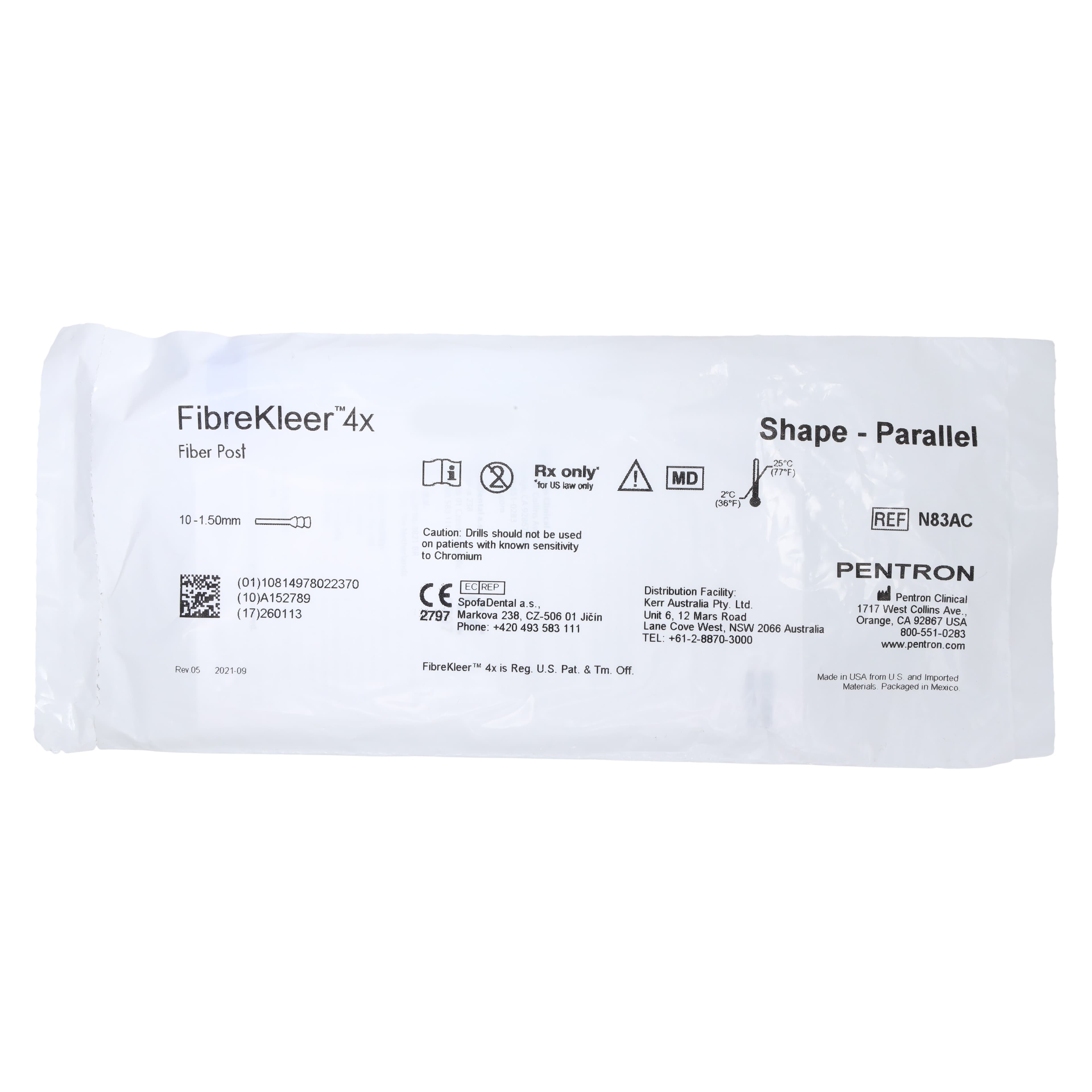 FibreKleer 4X Parallel Fiber Post Refill, 1.50 mm, Blue, 10/Pk, N83AC thumbnail 2