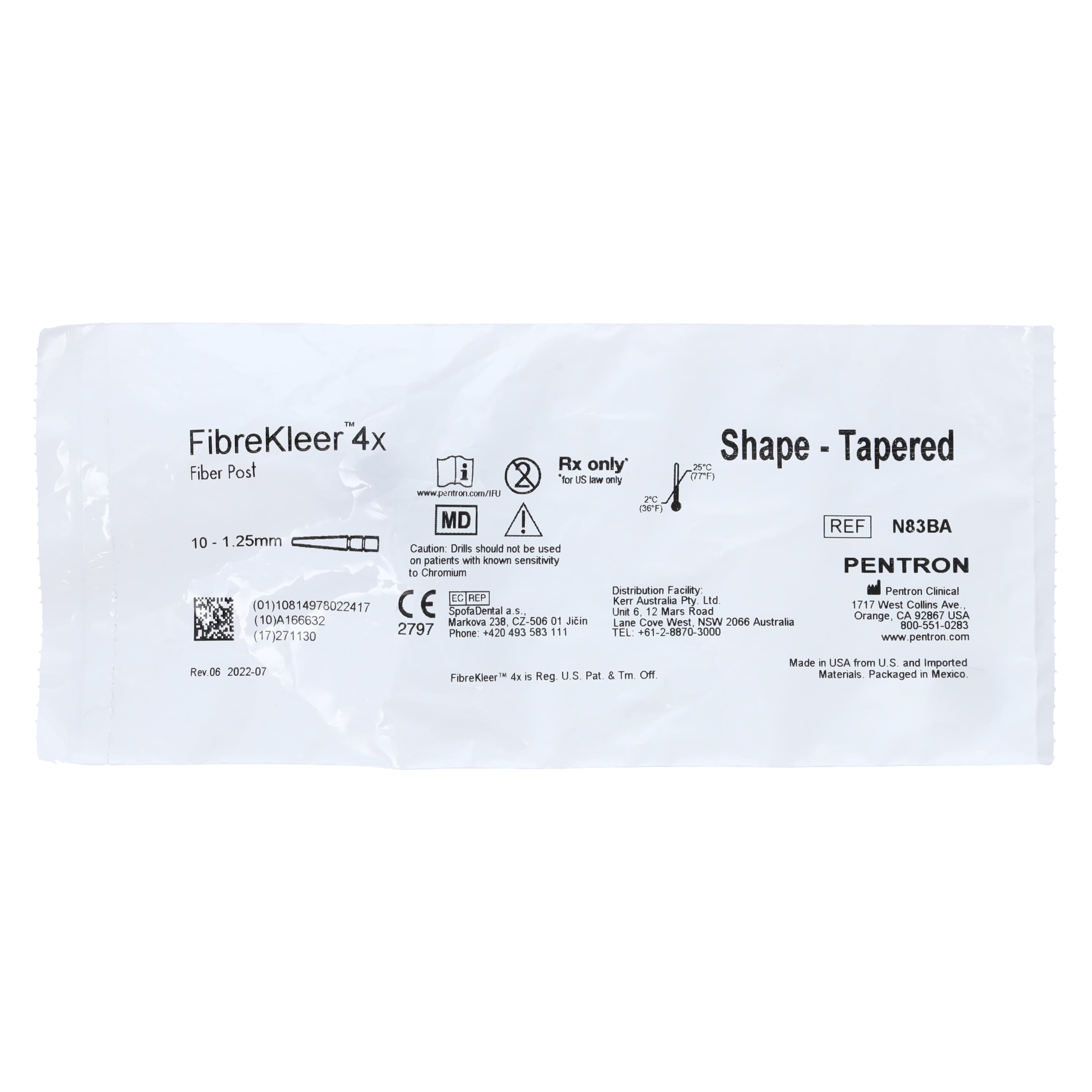 FibreKleer 4X Tapered Fiber Post Refill, 1.25 mm, Black, 10/Pack, N83BA thumbnail 5