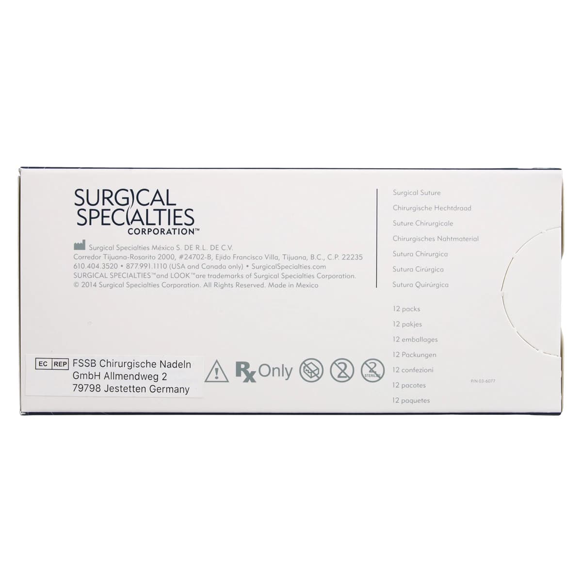 Sharpoint Plus Suture Nylon Monofilament 6-0, 18" (45cm), PS-3 Precision Reverse Cutting 3/8 Circle Needle 13mm, Uncoated Black, 12/Box thumbnail 5