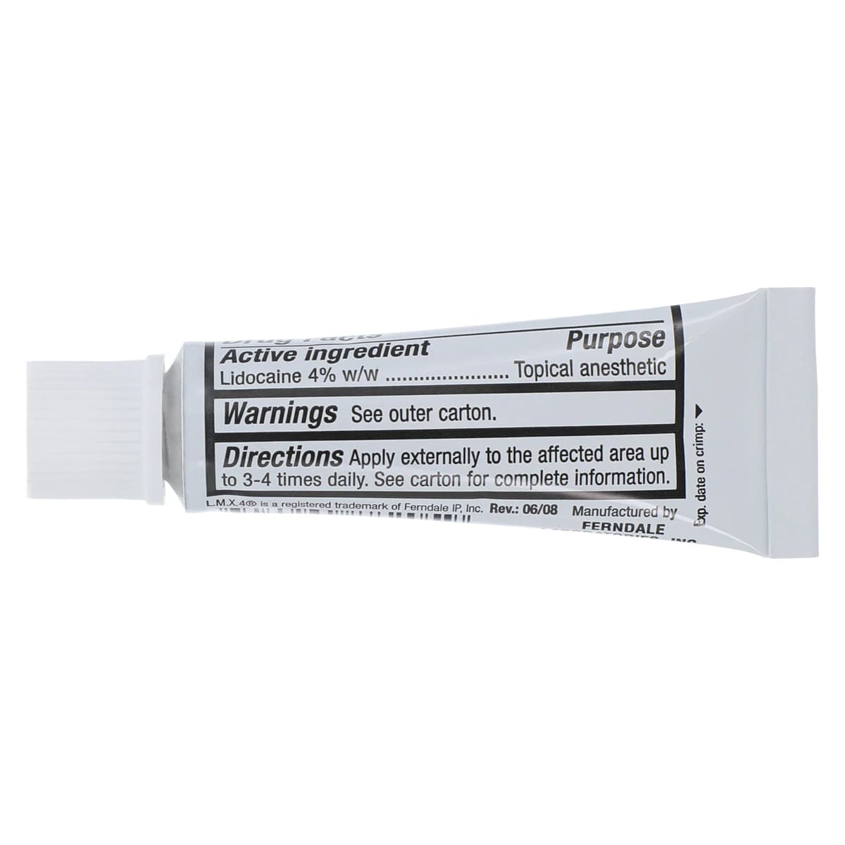 LMX4 Lidocaine Cream 4%, 5 g Tubes (5/Package) thumbnail 4
