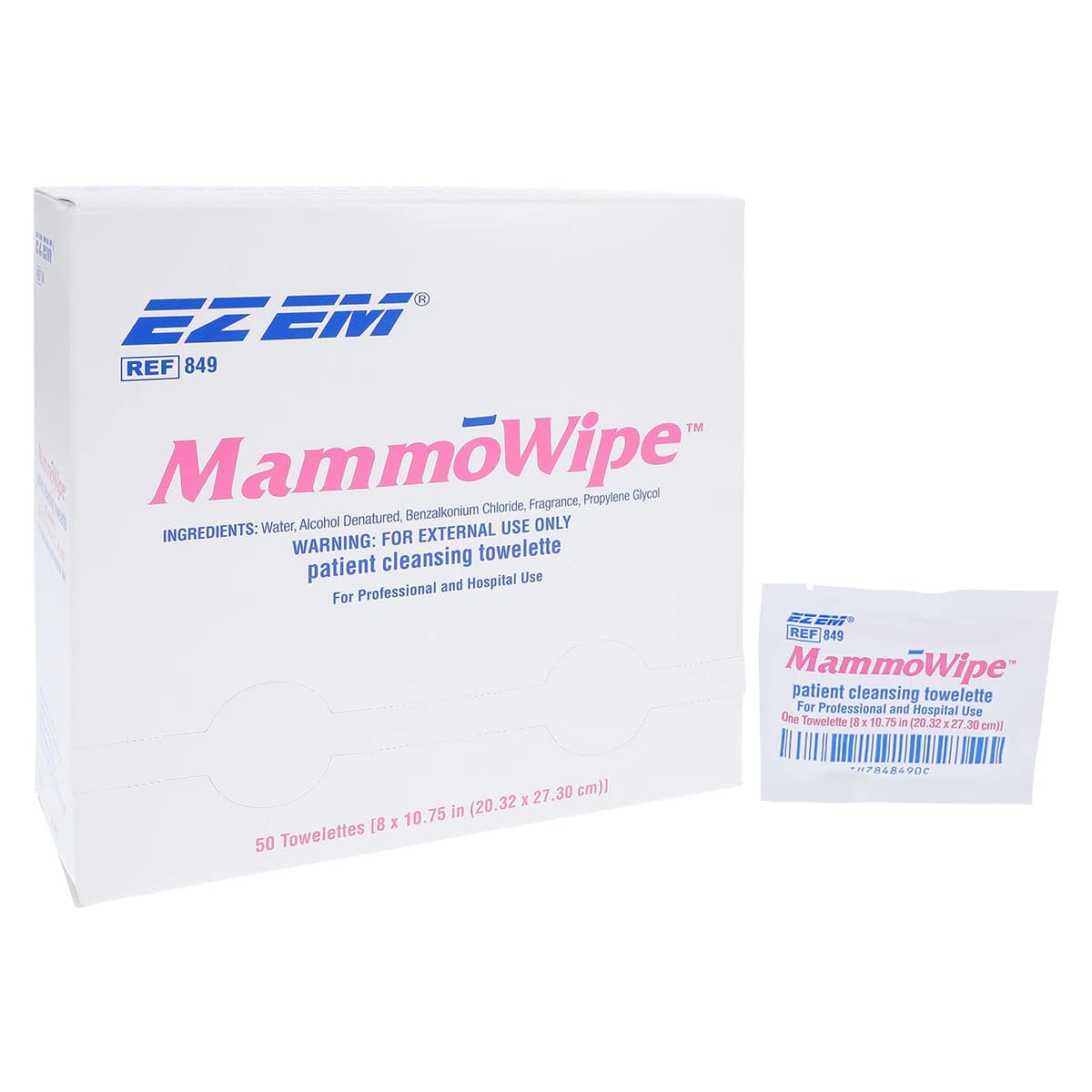 Bracco Diagnostics Mammography Wipes, Cotton Gauze, 10x50mm, White, 500/Case thumbnail 2