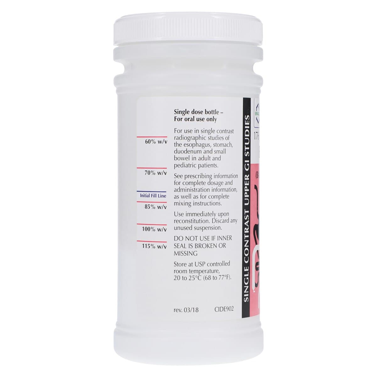 E-Z-Paque Oral Suspension 96% Strawberry-Vanilla, 6.2 oz Bottle, 24/Package thumbnail 2