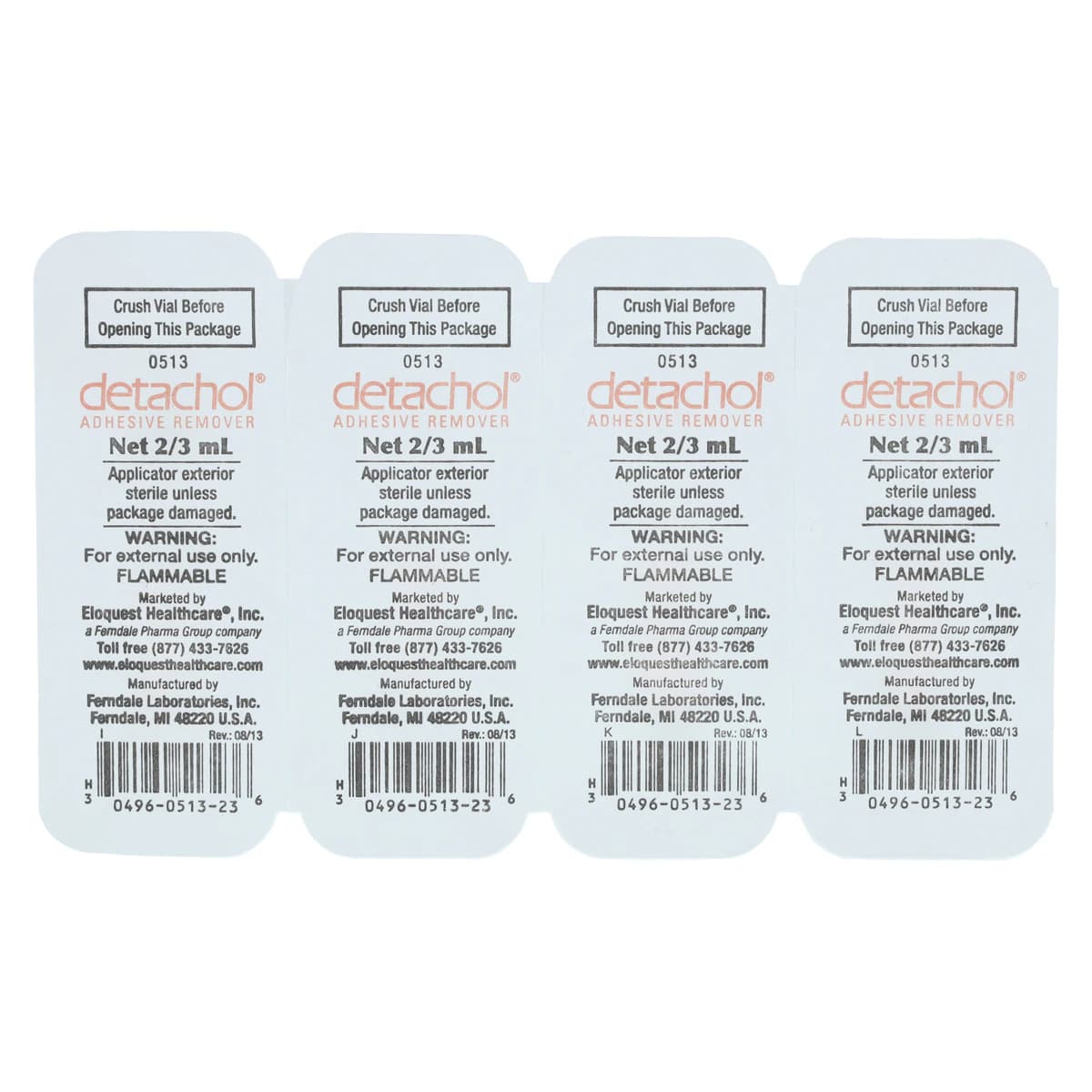 Detachol Adhesive Remover Vials, 48/Box thumbnail 3