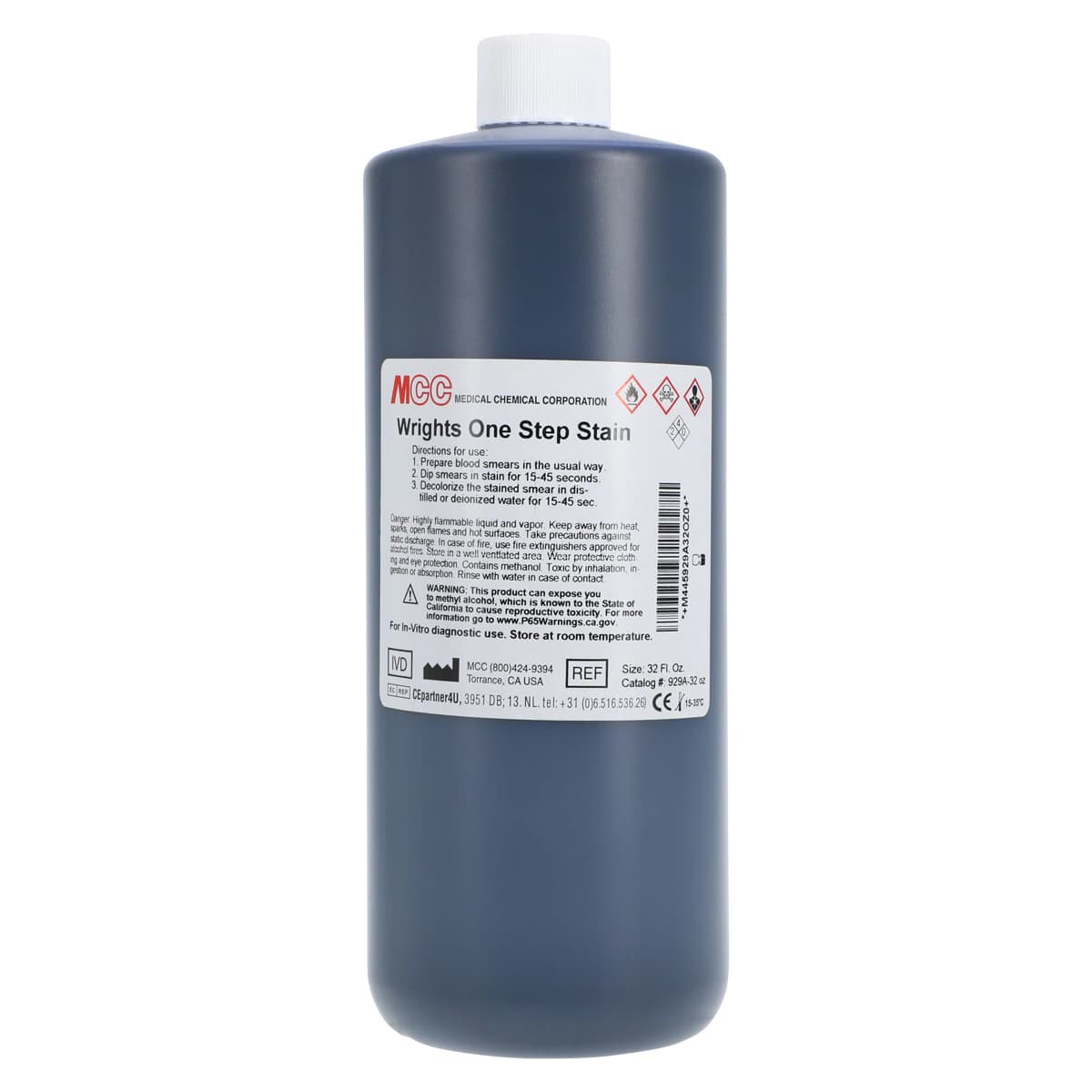Medical Chemical Wright's Stain Solution, 32 oz Bottle - Wright Stain - Image 1