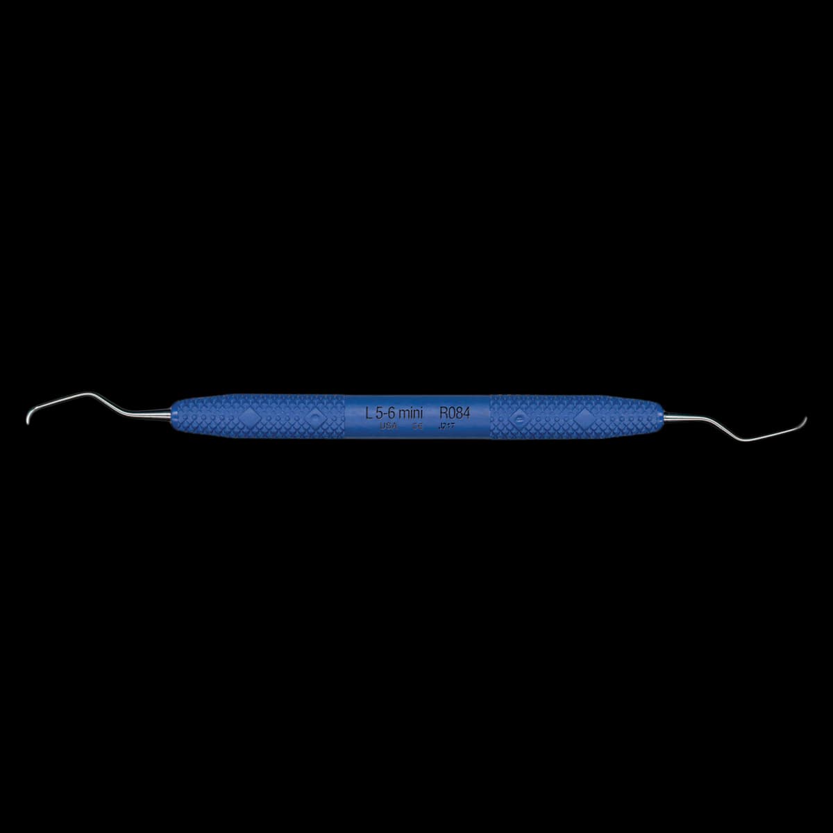 PDT Cruise Langer 5-6 Mini Universal Curette, Double-Ended, Blue Resin Handle, R084 - Langer 5-6 Mini Curette R084 - Image 1