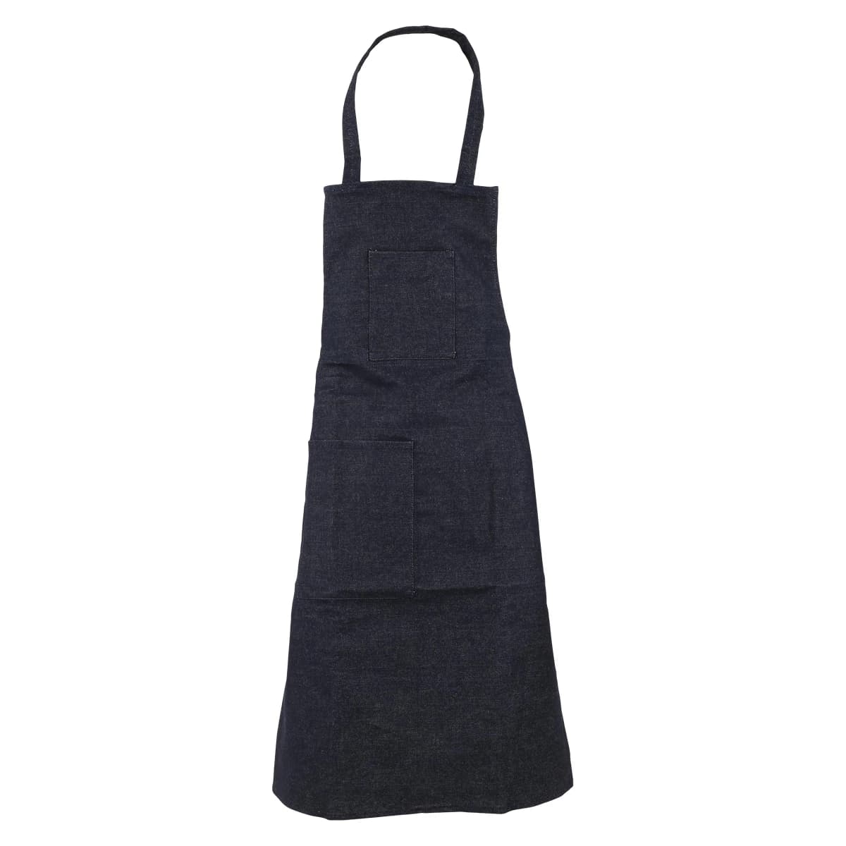 Grobet Blue Denim Apron, 28 in x 36 in, Breast and Waist Pockets, Unisex - Apron Denim - Image 1