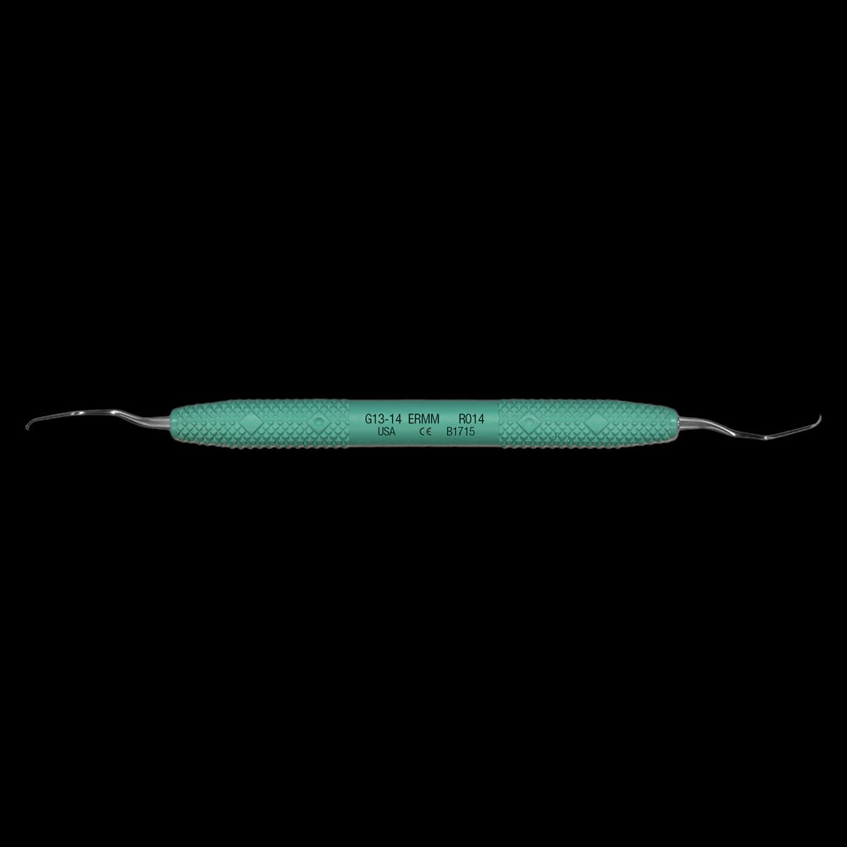 Amazing Gracey 13-14 Extended Reach Micro Mini Curette with Green Handle, R014 - Gracey 13-14 Micro Mini w/ Green Handle - Image 1