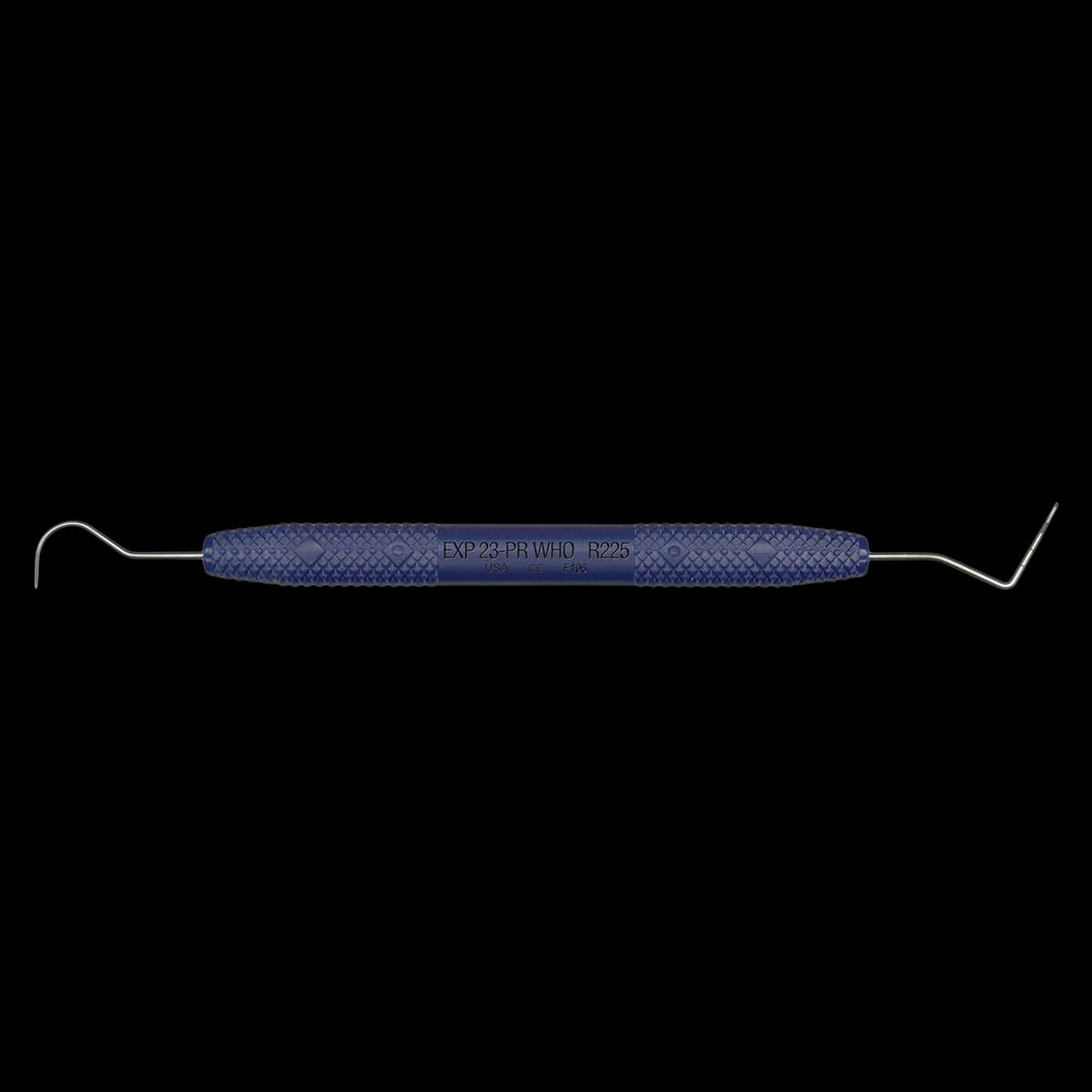 PDT Explorer 23/Probe WHO Double-Ended Instrument, Pacific Blue Resin Handle, R225 - Explorer 23 / Probe Who PDT Instruments R225 - Image 1