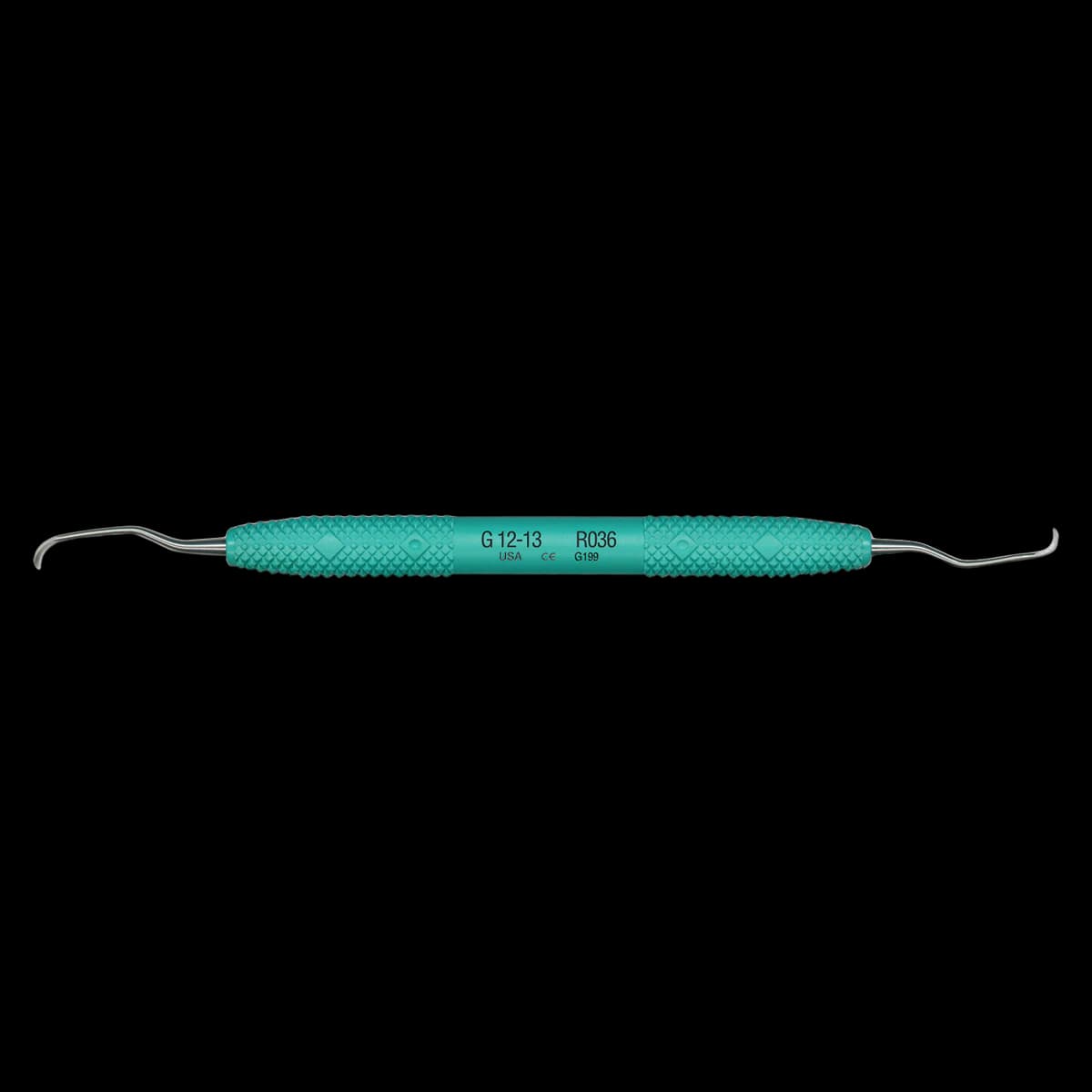 PDT Cruise Gracey 12/13 Curette, Double-Ended, Caribbean Green Resin Handle, 1/Pk, R036 - Gracey 12-13 Quandrant Specific R036 - Image 1