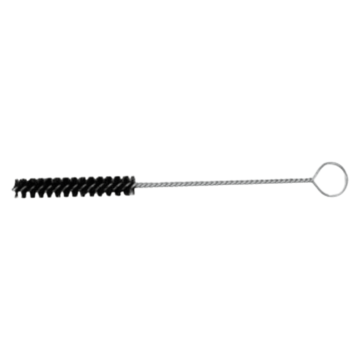 Grobet Twisted Wire Brush, Straight, 1/2" Diameter, Extra Stiff Horsehair Bristle, 8-5/8" Overall Length - Twisted Wire Brush Straight 1/2" Diameter - Image 1