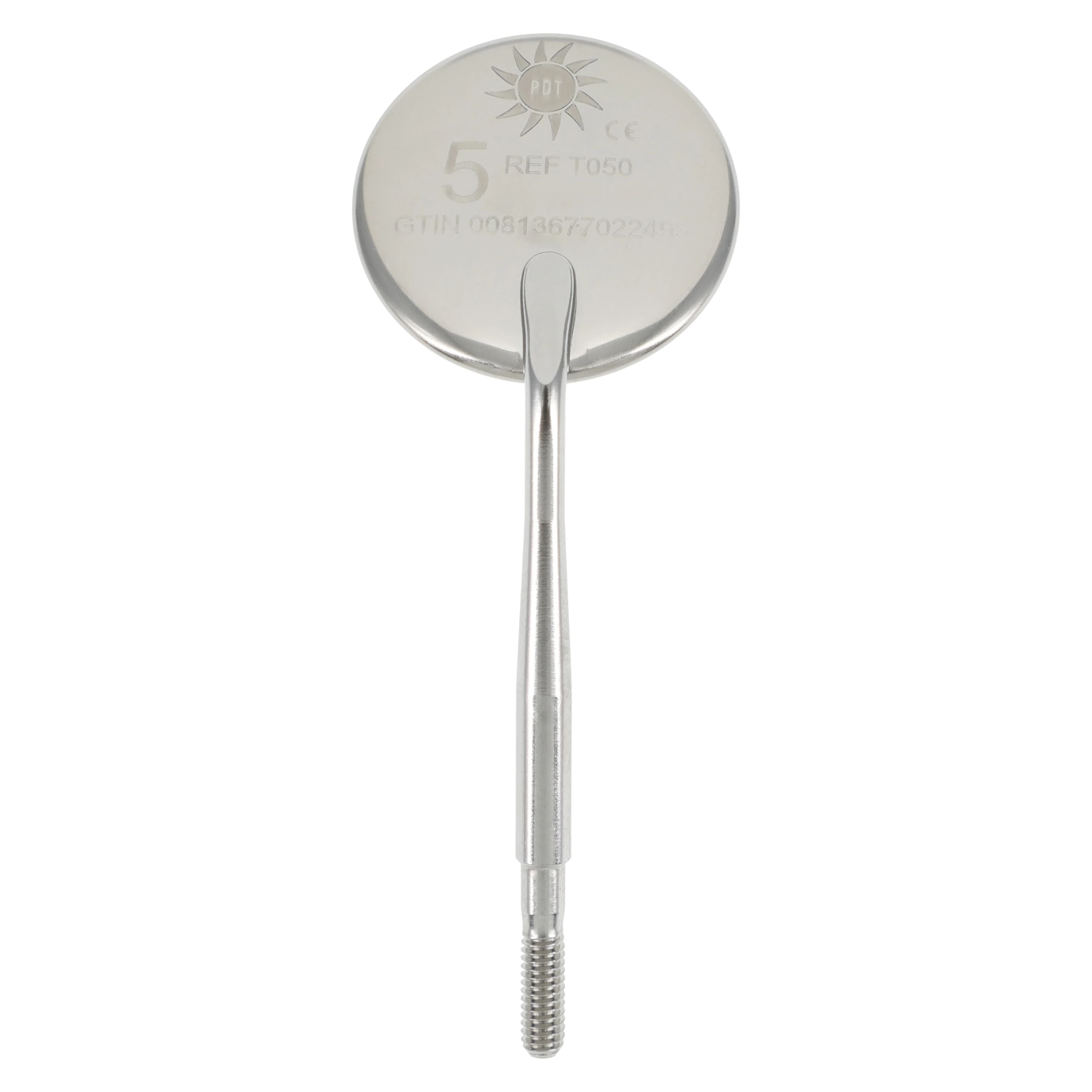 PDT Cruise Line Mouth Mirror, #5 (15/16") Rhodium-Coated Front Surface, Cone Socket, Stainless Steel, 1/Pk, T050 thumbnail 4