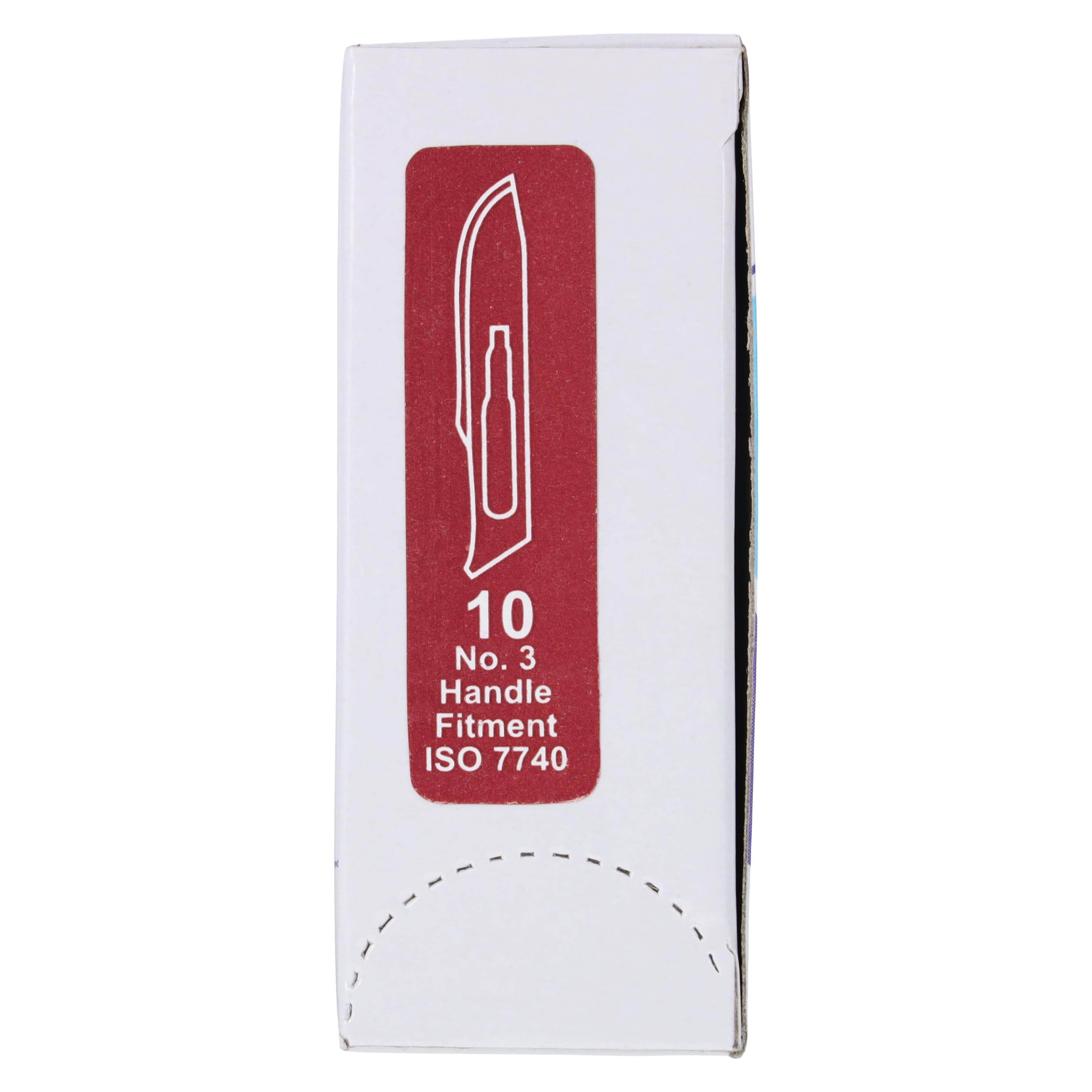 Myco Medical Surgeon Blade Carbon Steel #10, Sterile, Disposable, 100/Bx thumbnail 6
