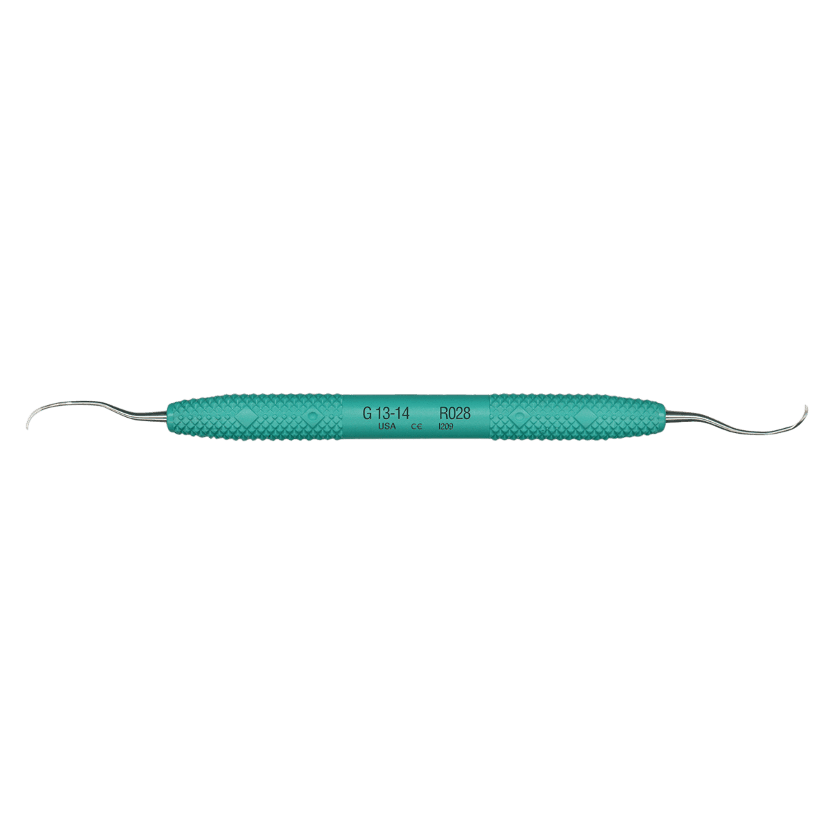 PDT Amazing Gracey 13/14 Curette, Double-Ended, Caribbean Green Resin Handle, 6.5", R028 - Gracey 13-14 PDT Cruise Instrument R028 - Image 1