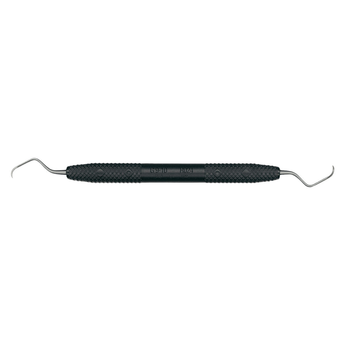 PDT Amazing Gracey 9/10 Curette, Double End, Orca Black Resin Handle, Standard Shank, R024 - Gracey 9-10 PDT Cruise Instrument R024 - Image 1
