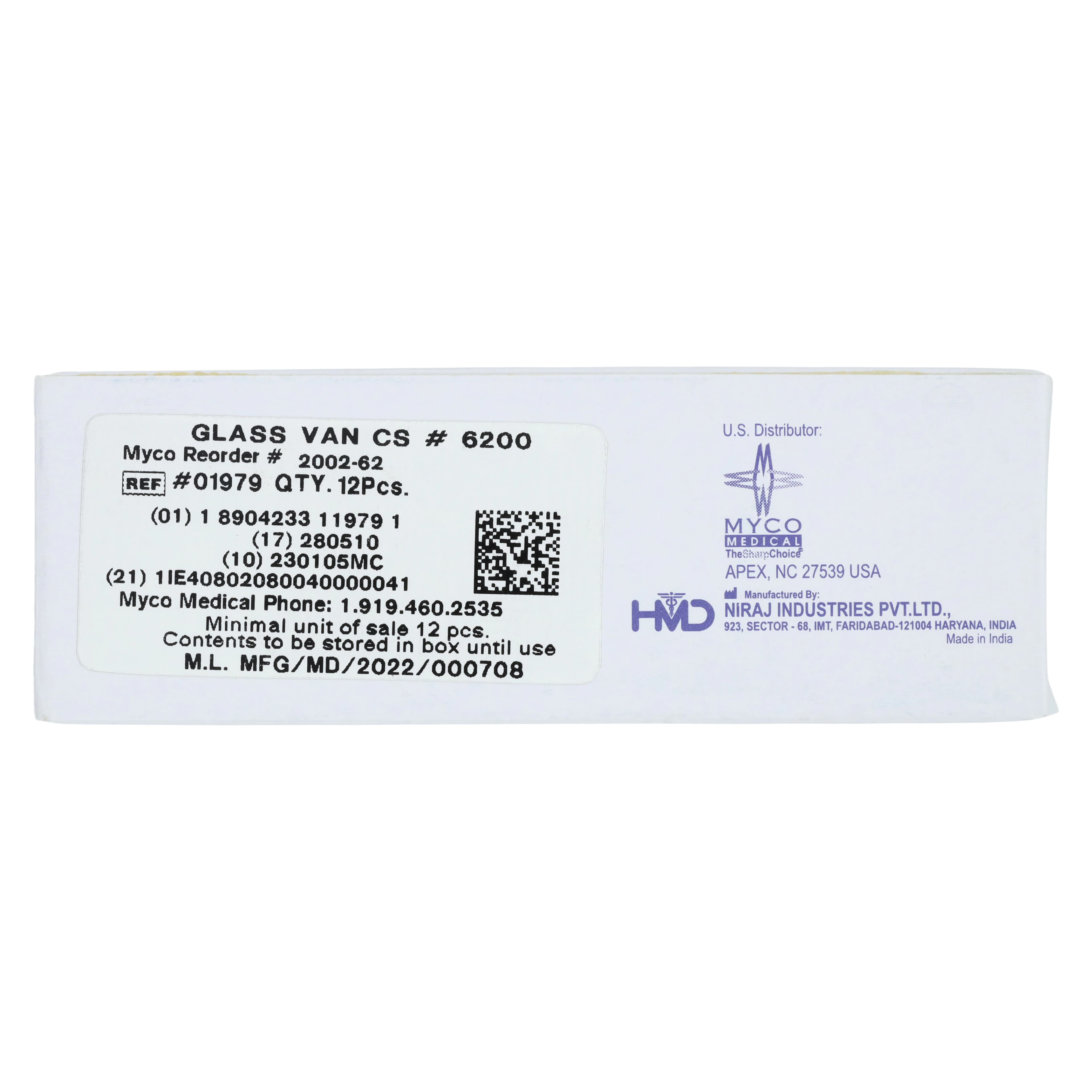 Glassvan Sterile Carbon Steel Miniature Specialty Blade #6200, Individually Wrapped, 12/Box, 2002-62 thumbnail 5