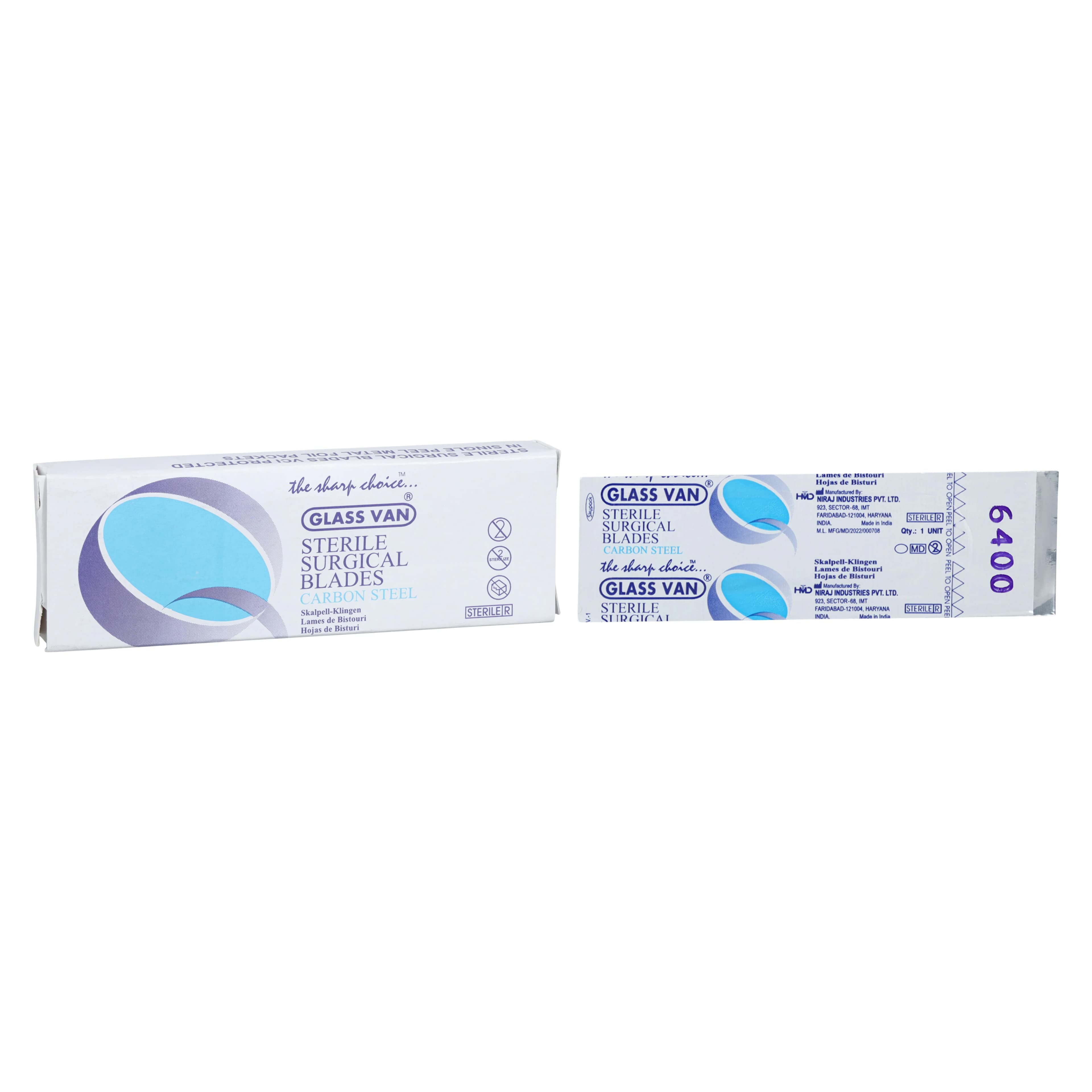 Glassvan Sterile Miniature Carbon Steel Surgical Blades, #6400, 12/Box, 2002-64 thumbnail 2