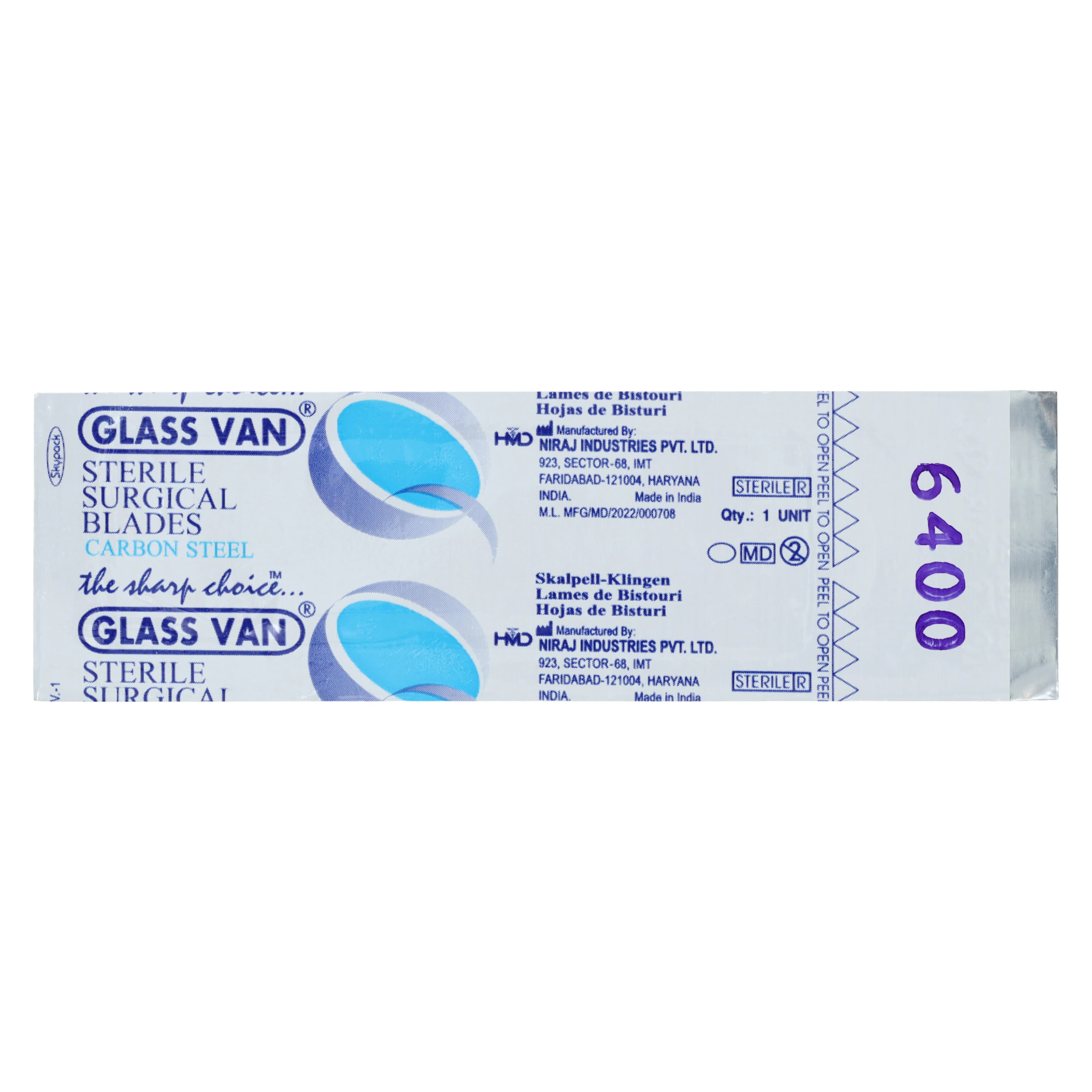 Glassvan Sterile Miniature Carbon Steel Surgical Blades, #6400, 12/Box, 2002-64 thumbnail 3