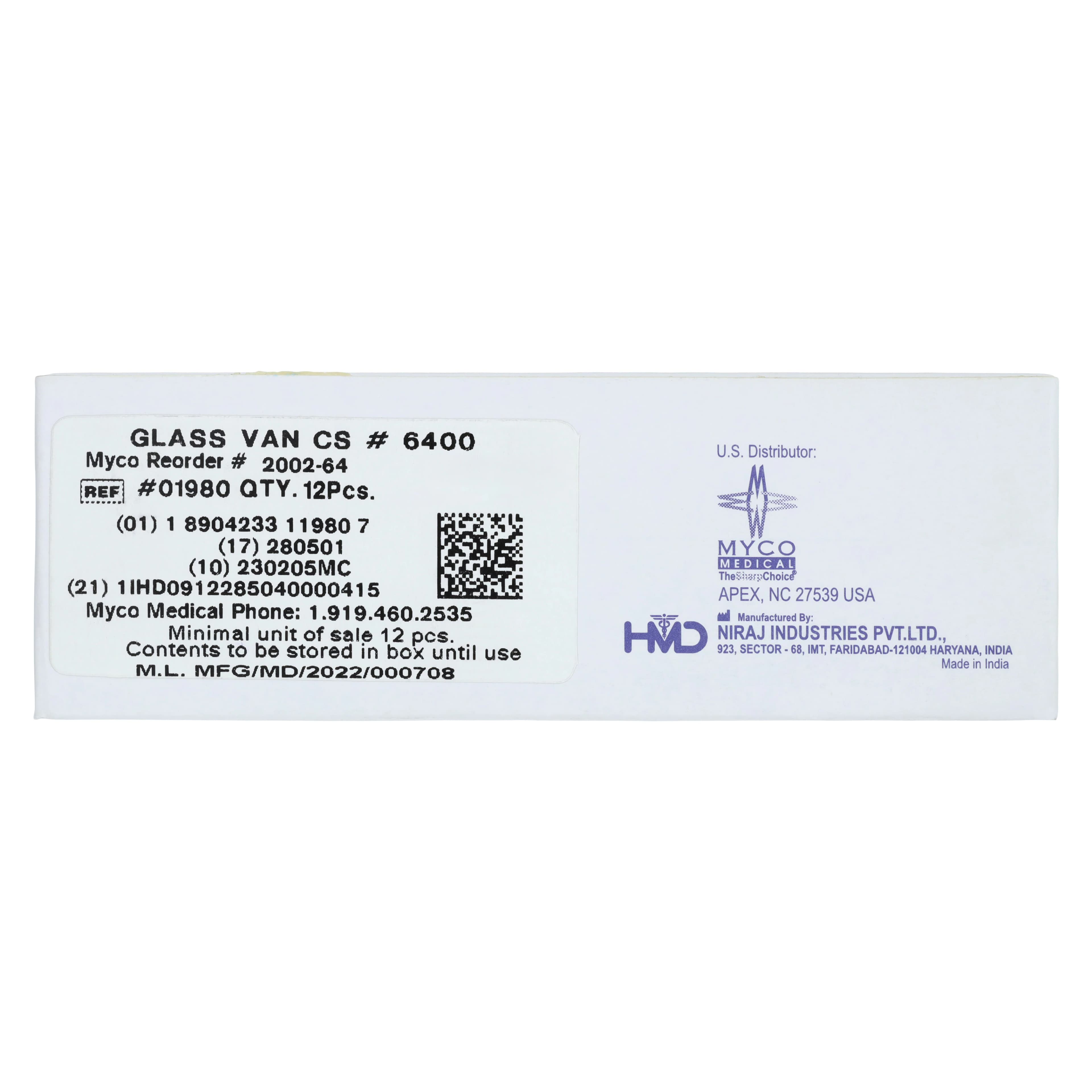 Glassvan Sterile Miniature Carbon Steel Surgical Blades, #6400, 12/Box, 2002-64 thumbnail 5