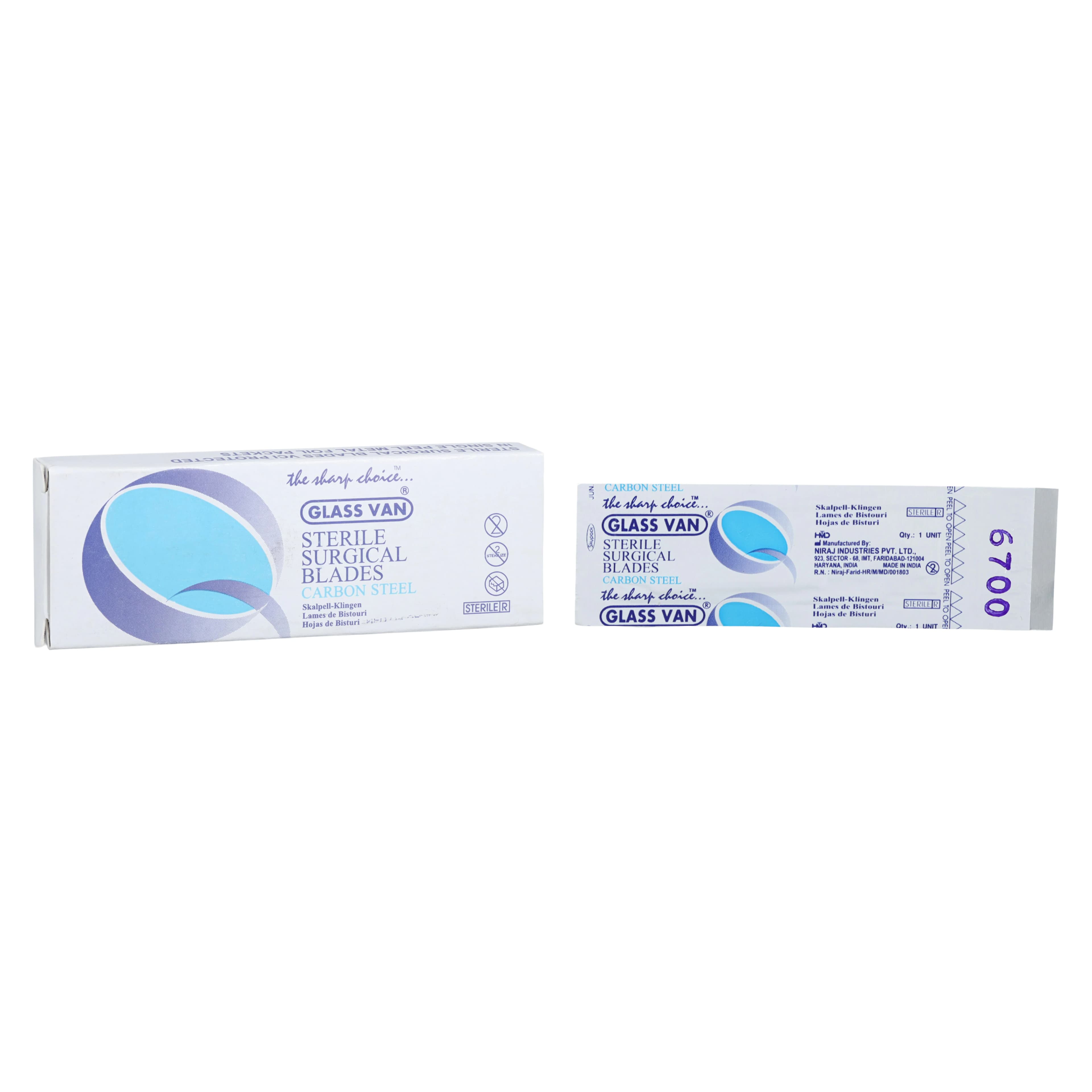 Glassvan Sterile Miniature Carbon Steel Surgical Blades, #6700, 12/Box, 2002-67 thumbnail 2