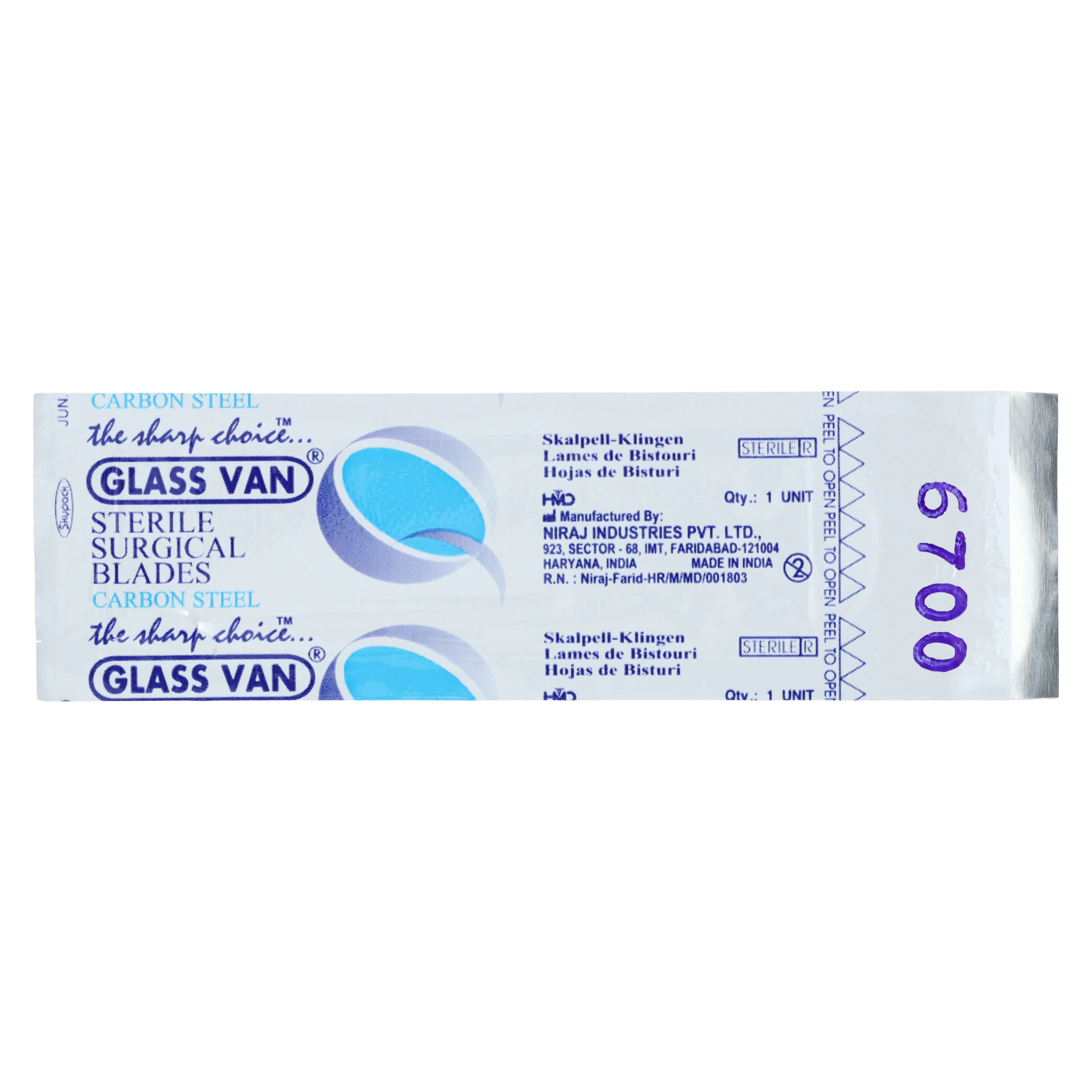 Glassvan Sterile Miniature Carbon Steel Surgical Blades, #6700, 12/Box, 2002-67 thumbnail 3