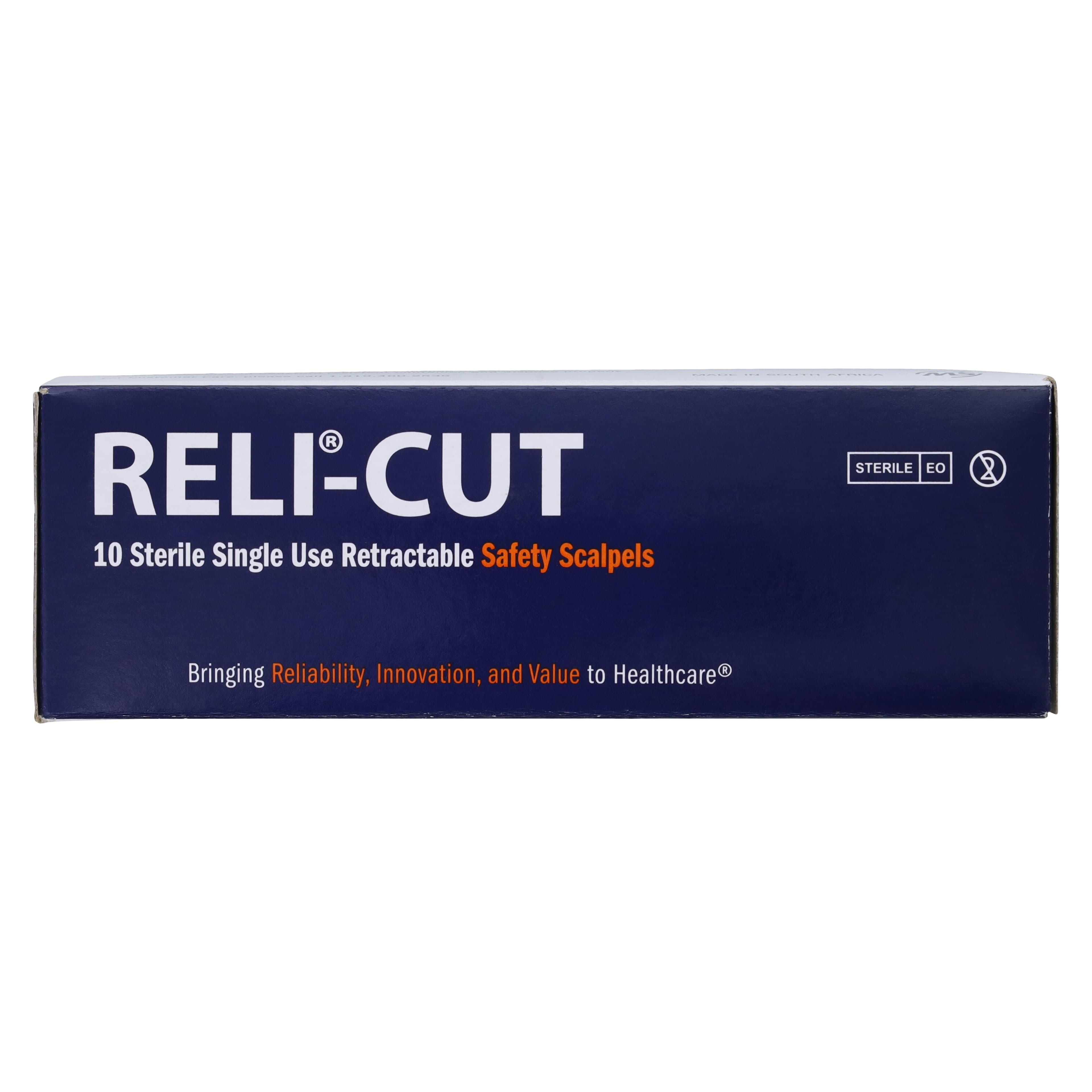 Technocut Plus Retractable Disposable Safety Scalpel, #10 Stainless Steel Blade, Sterile, 10/Box, 6008TR-10 thumbnail 5