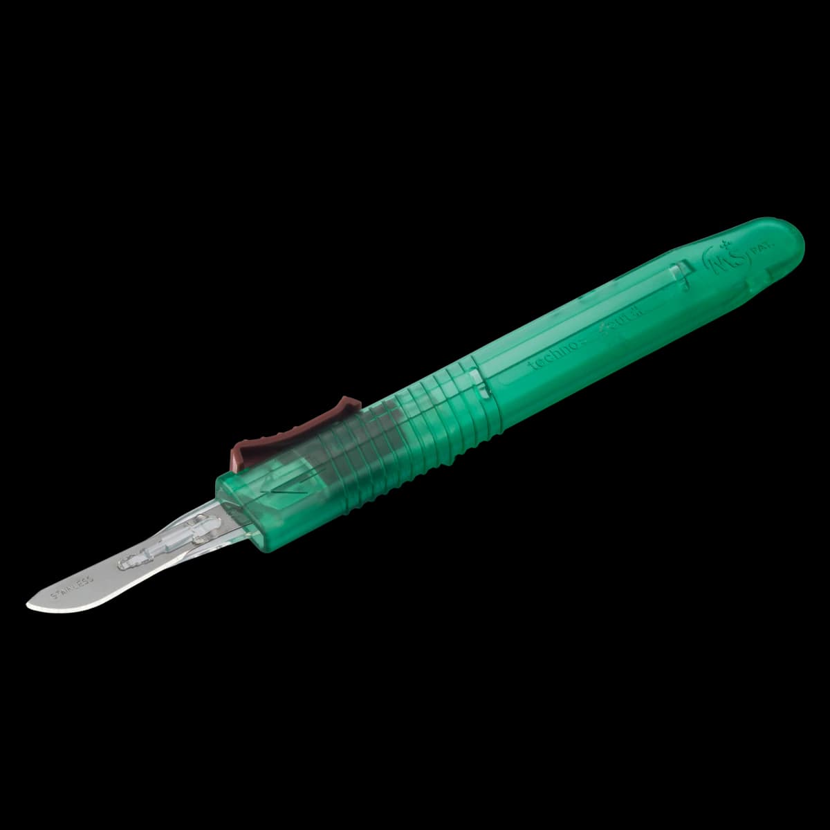 Technocut Plus Retractable Disposable Safety Scalpel, #10 Stainless Steel Blade, Sterile, 10/Box, 6008TR-10 thumbnail 2