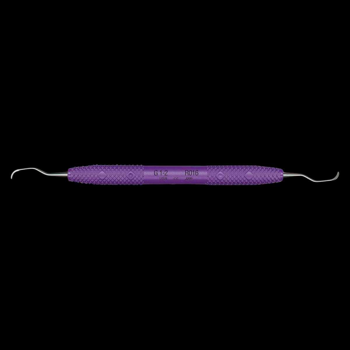 PDT Amazing Gracey 1-2 Curette, Double-Ended, Passionate Purple Resin Handle, 6.5", R016 - Gracey 1-2 PDT Cruise Instrument R016 - Image 1