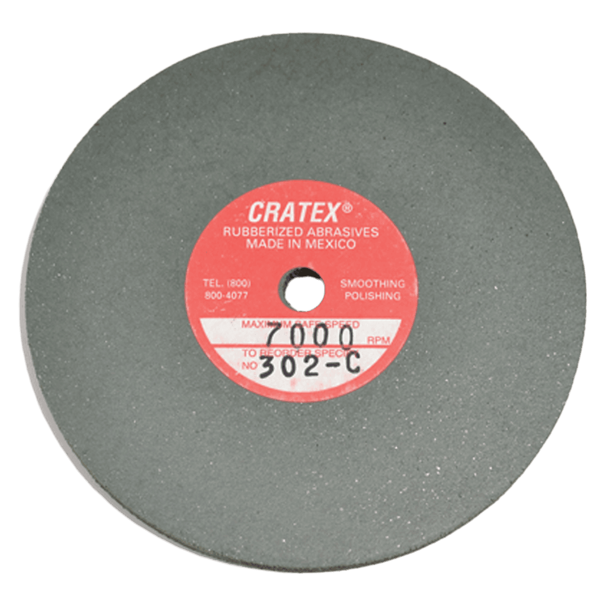 #308 Coarse Cratex Wheel, 3" x 1/2", 1/4" Arbor Hole, Grobet - #308 Coarse Cratex Wheel - Image 1